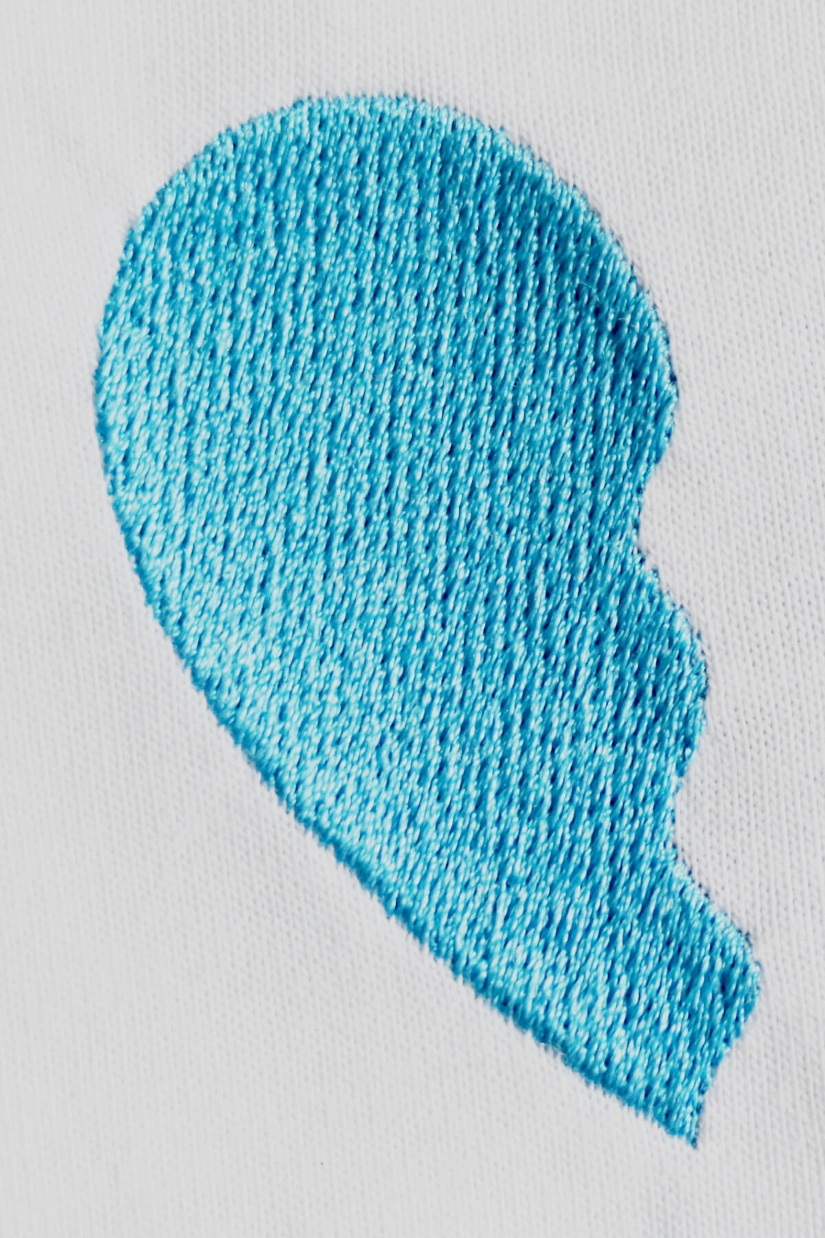 Mavi Yarım Kalp Desenli Tişört - Sevgililer Günü Hediyesi