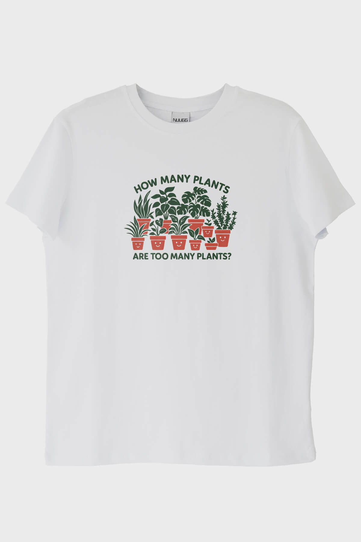 How Many Plants Baskılı Mizahi Bitki Beyaz Tişört
