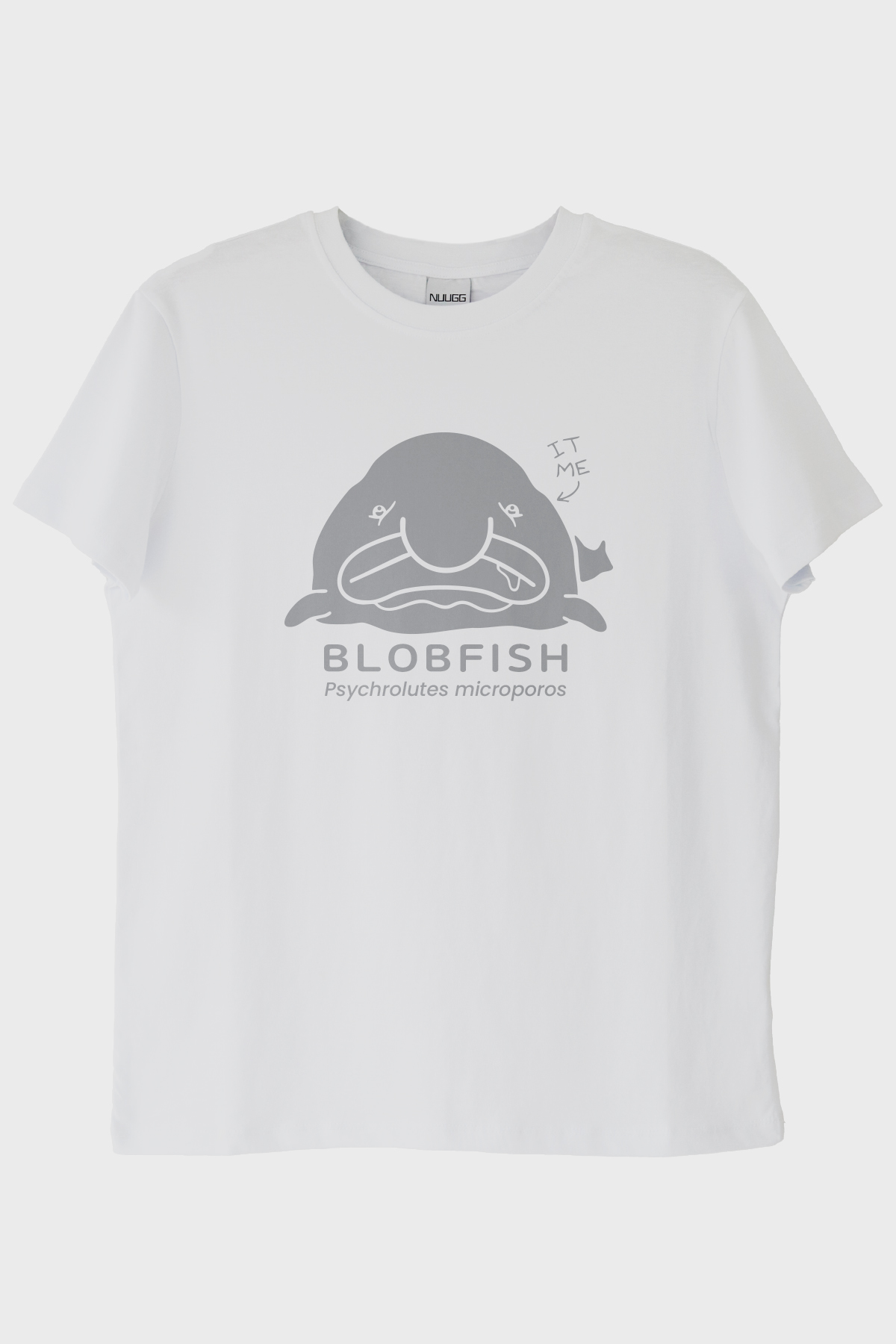 IT ME Baskılı Blobfish Tasarım Beyaz Tişört