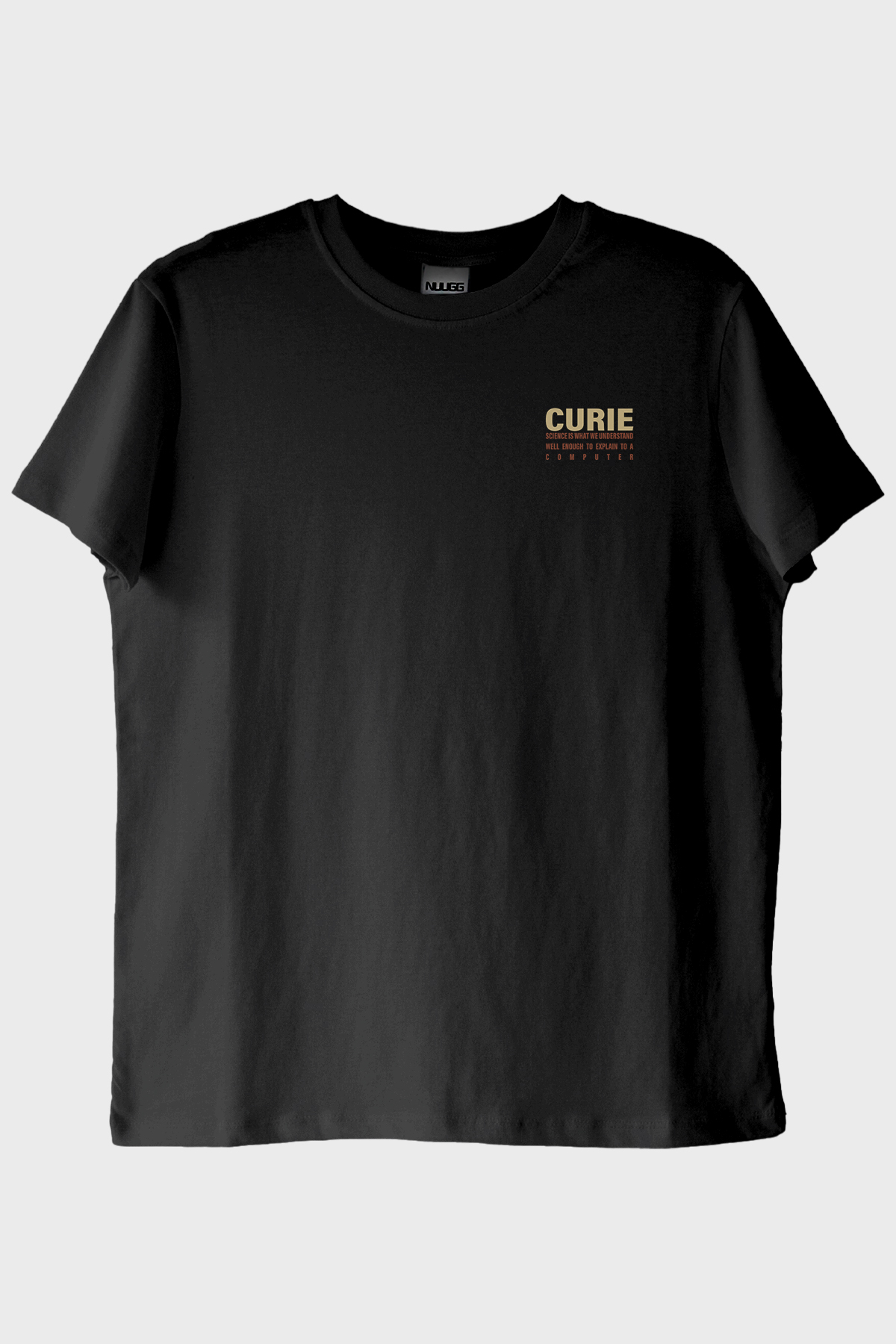 Curie Bilimsel Alıntı Siyah Tişört