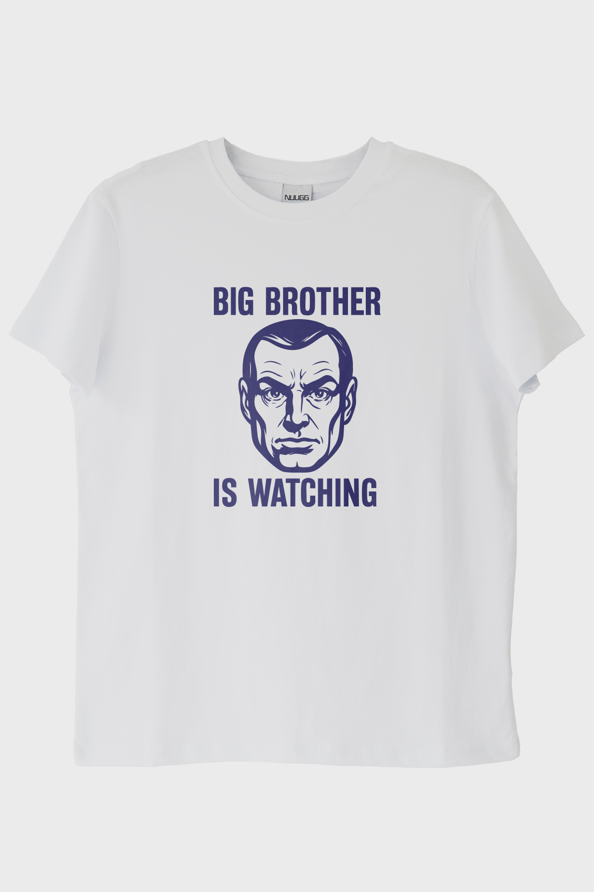 Big Brother is Watching Baskılı Distopik Beyaz T-Shirt