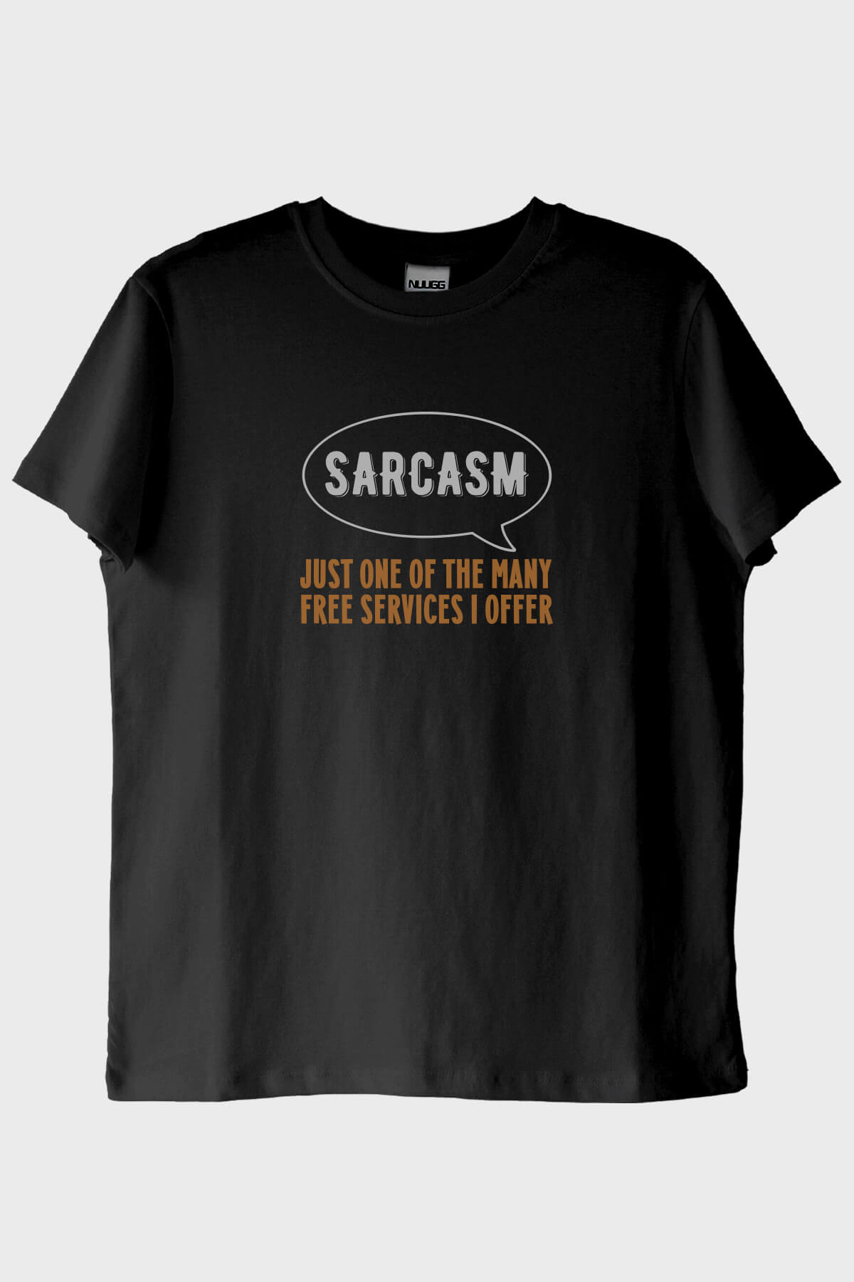 Sarcasm Baskılı Tasarım Siyah Tişört