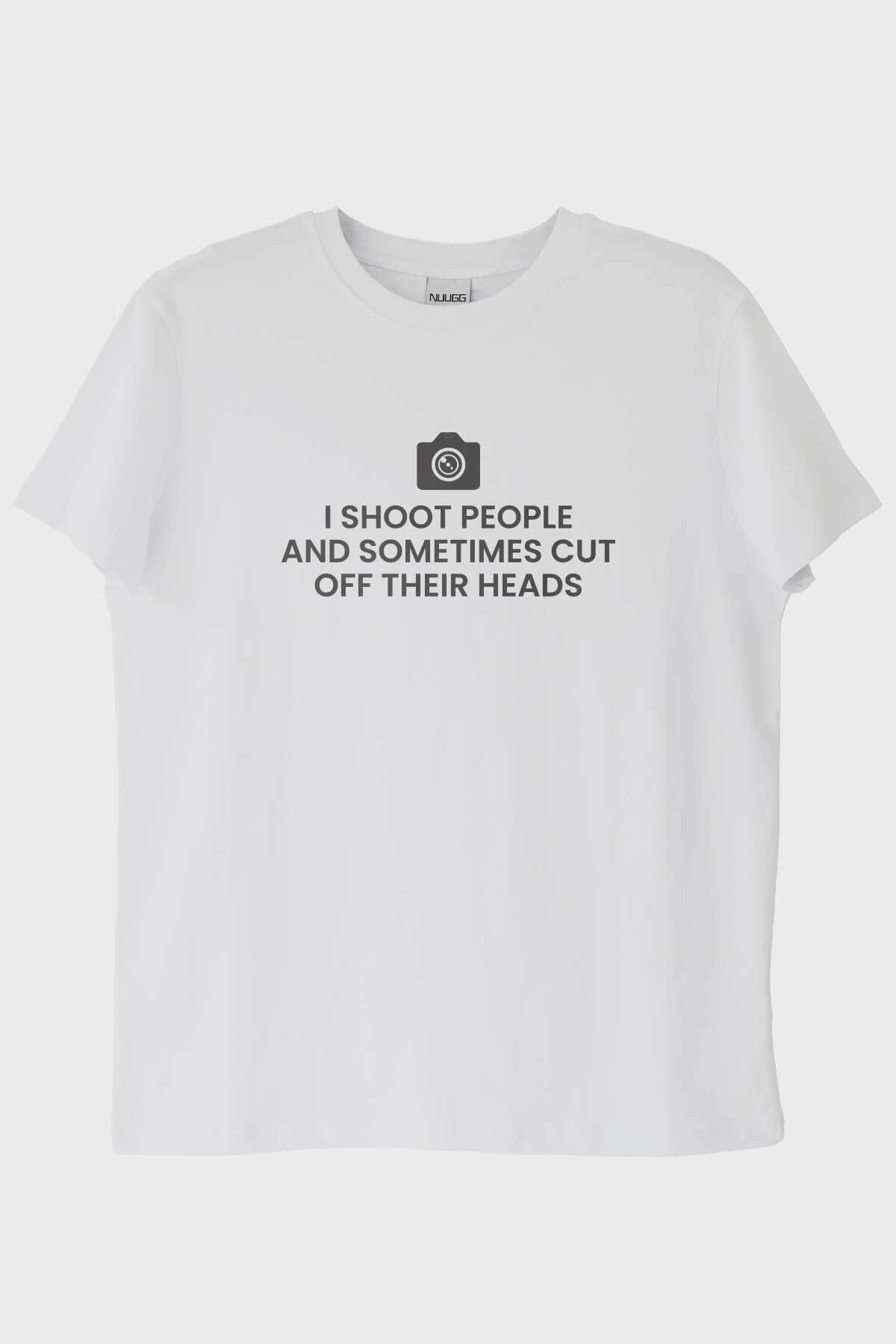 I Shoot People Baskılı Fotoğrafçı Beyaz Tişört