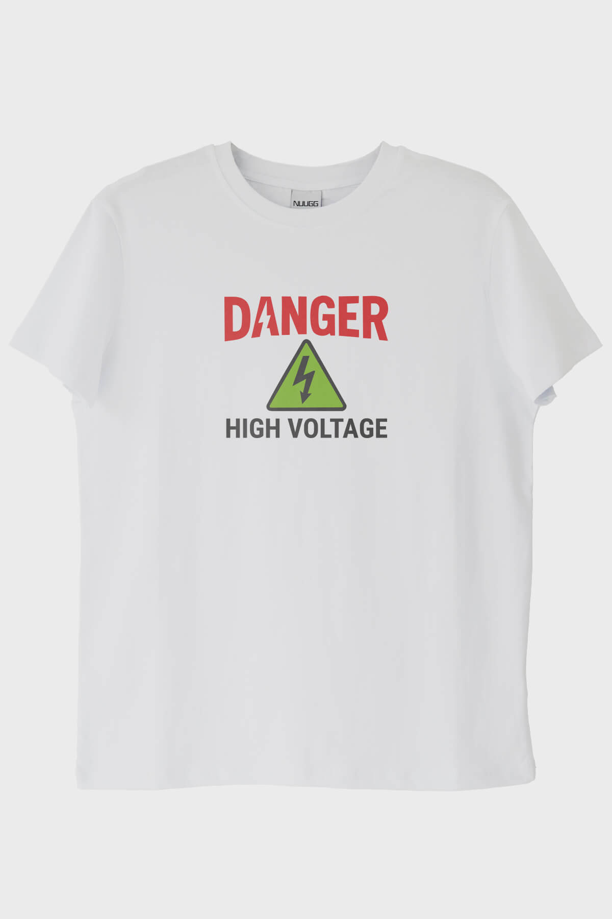 DANGER Temalı Yüksek Gerilim Tasarımlı Beyaz Tişört