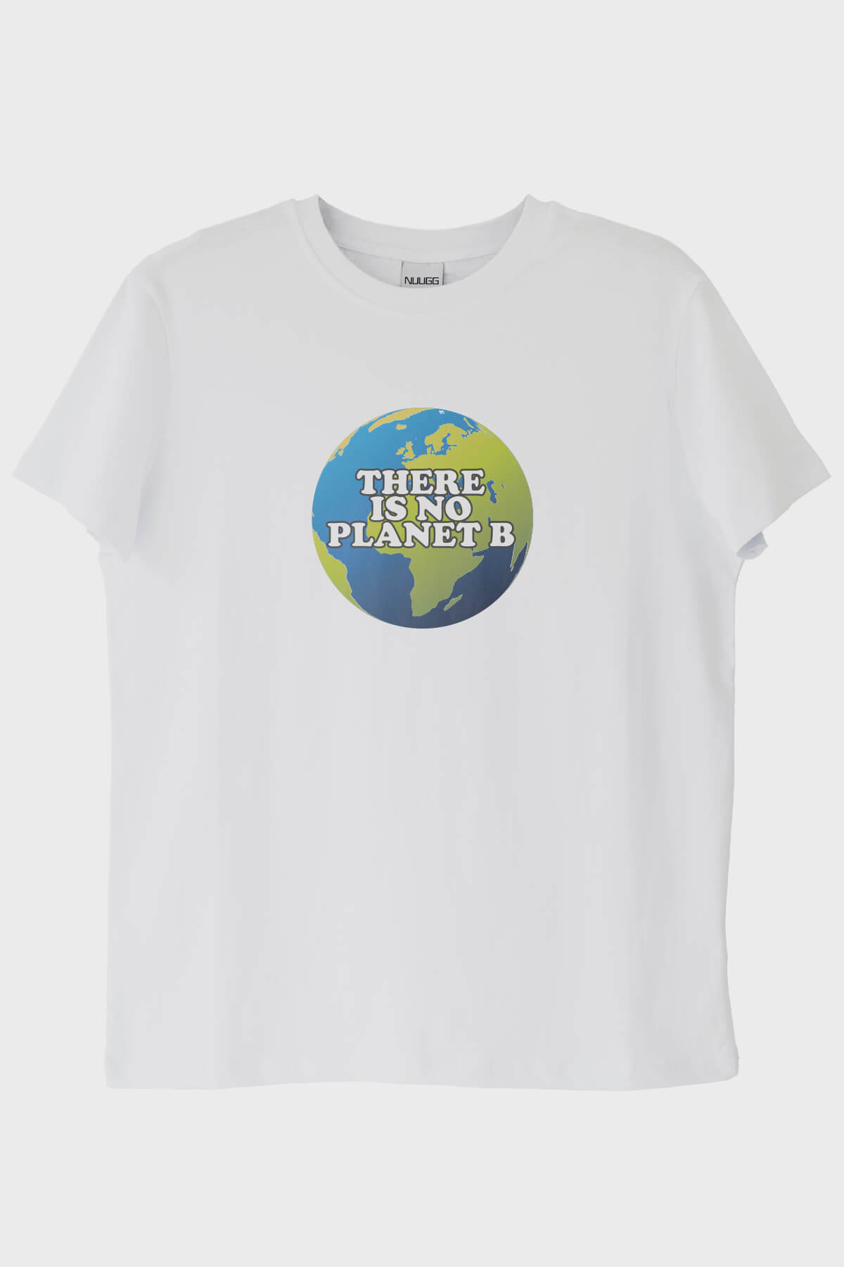 There Is No Planet B Dünya Resimli Baskılı Beyaz Tişört