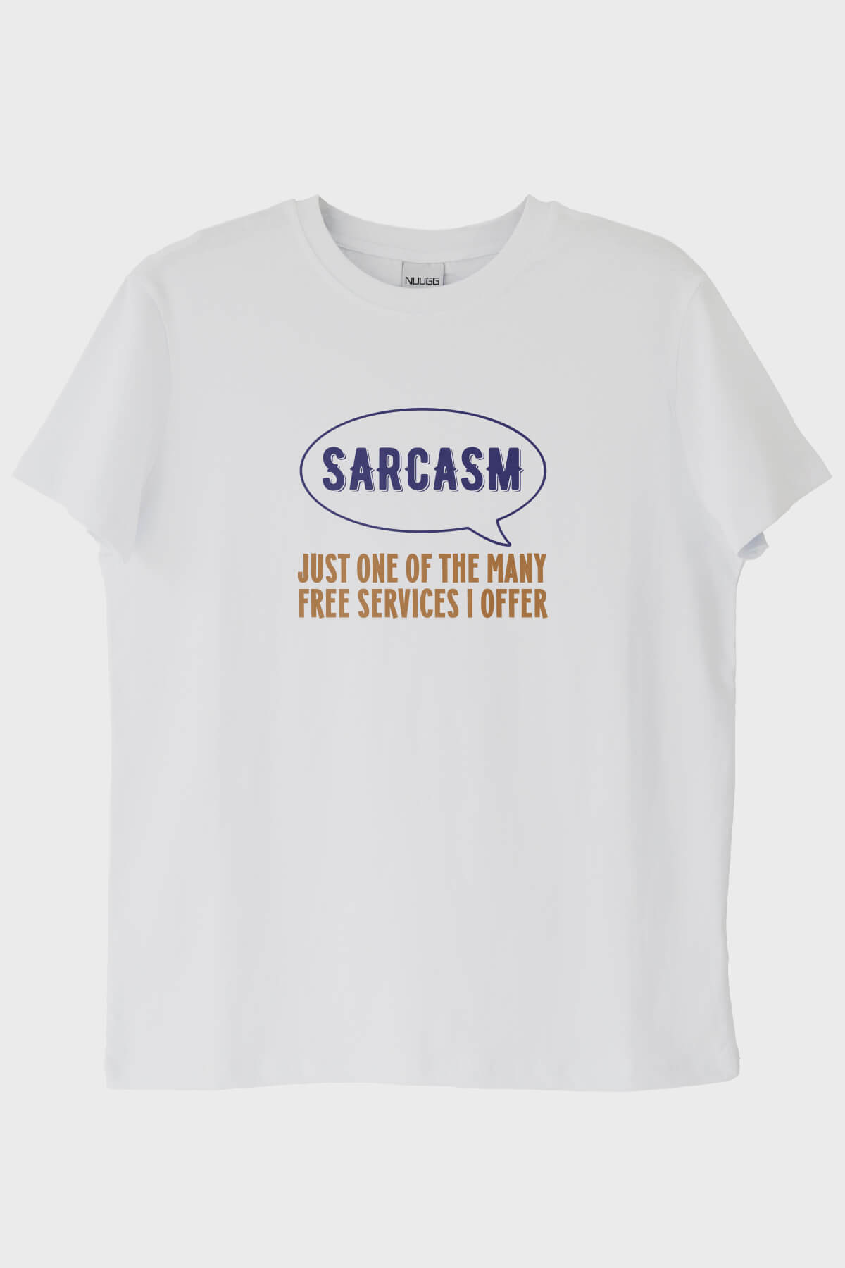 Sarcasm Baskılı Tasarım Beyaz Tişört