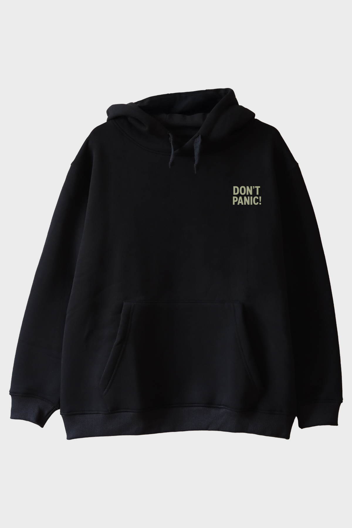 Panik Yok Mesaj Siyah Hoodie