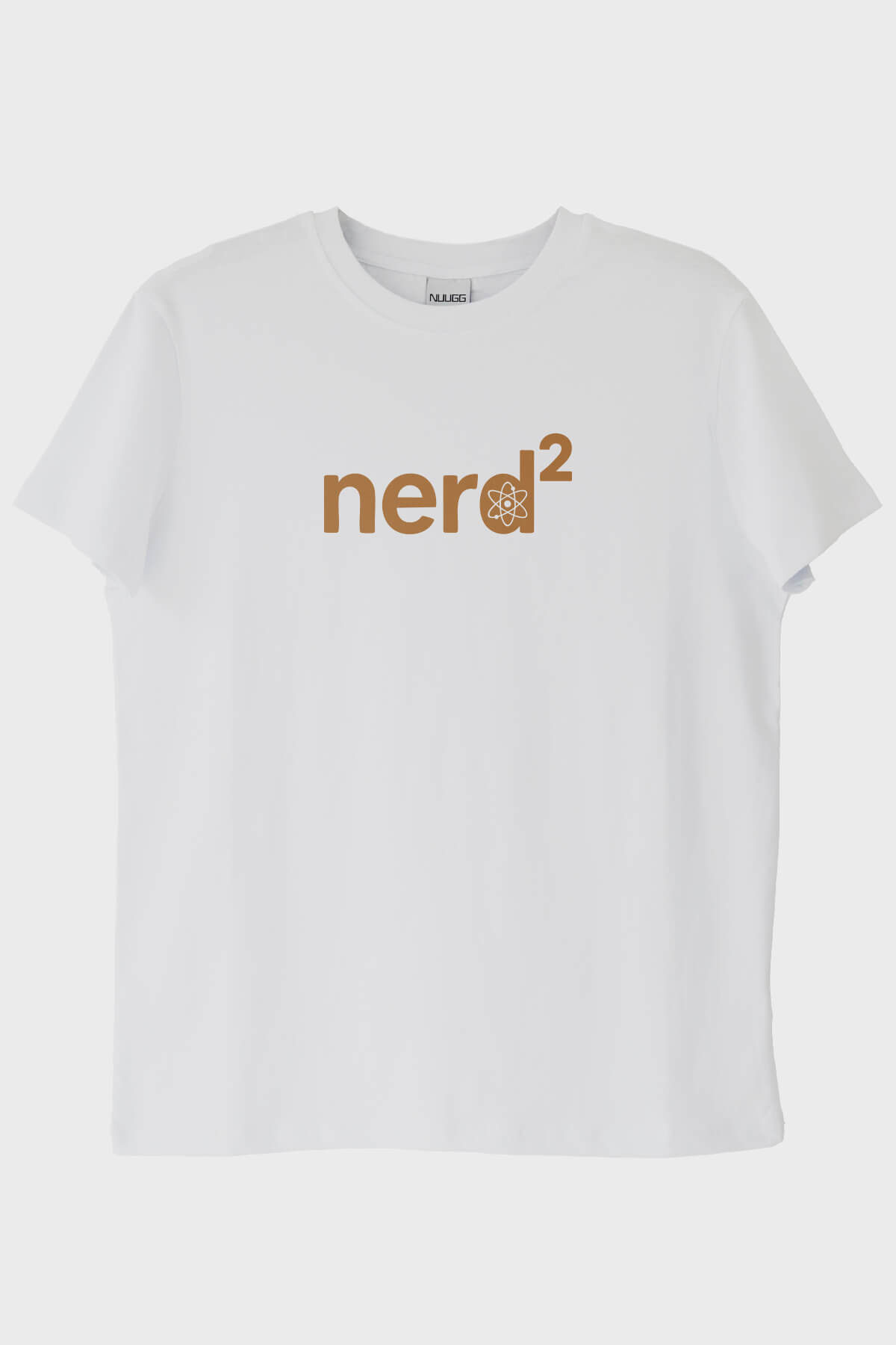nerd² Atom Sembollü Baskılı Beyaz Tişört