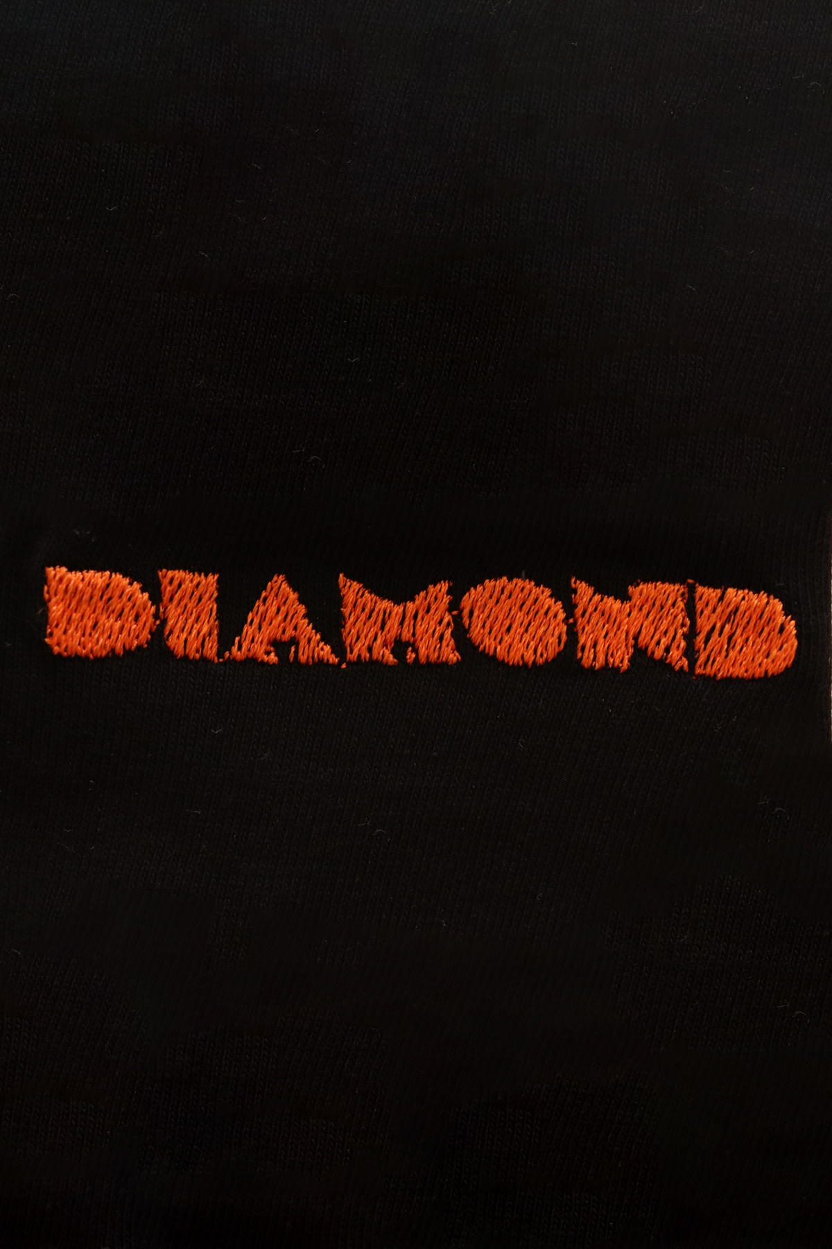 Diamond Yazılı Siyah Nakışlı Tişört