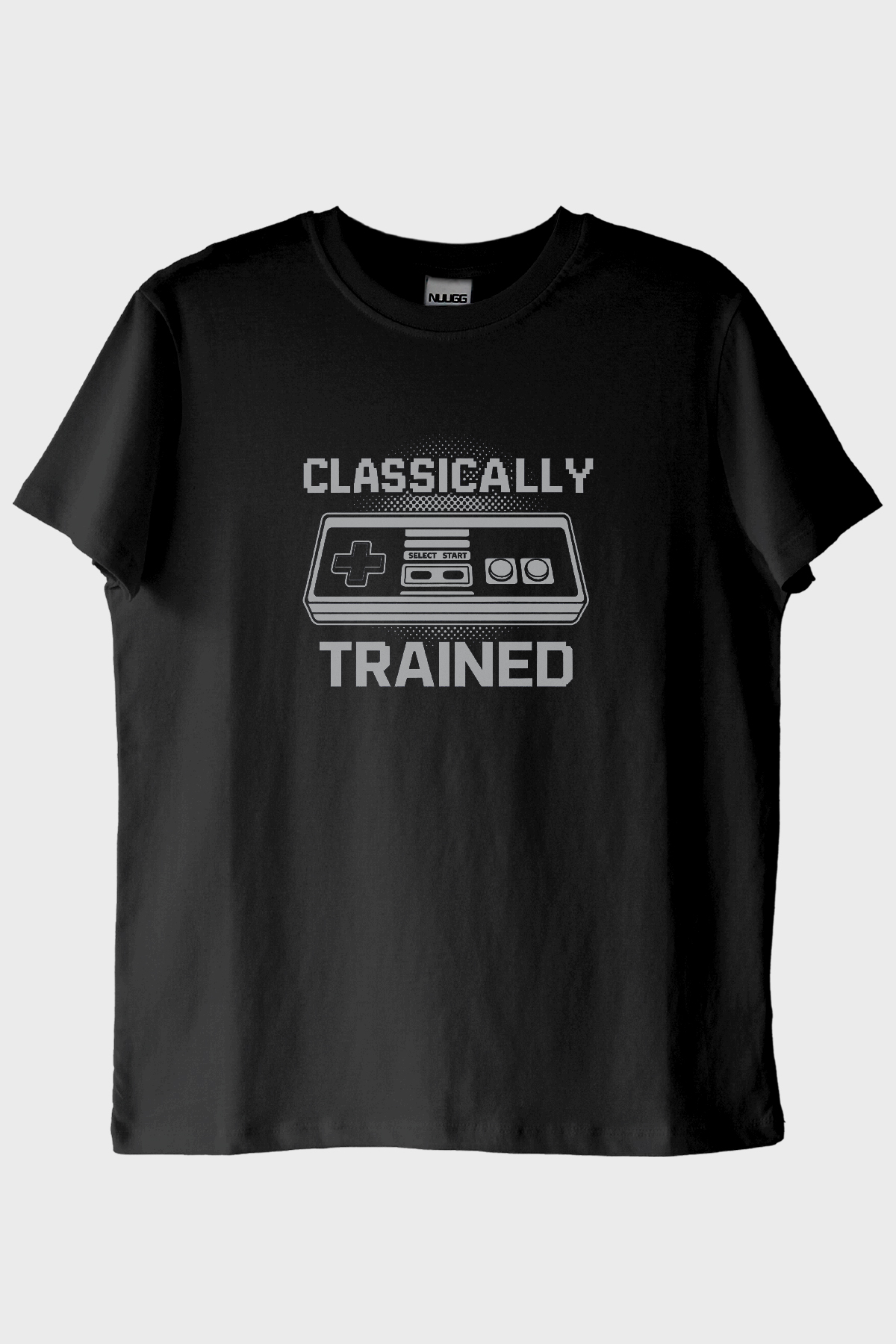 Classically Trained Retro Oyun Konsolu Baskılı Siyah Tişört