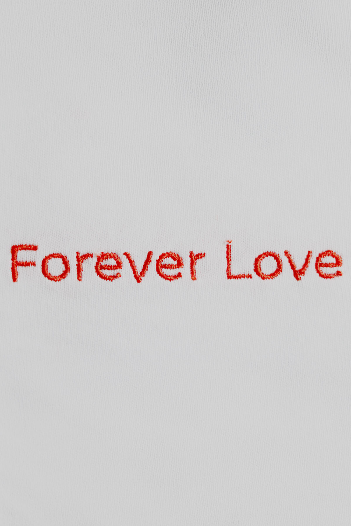 Forever Love Desenli Nakış Tişört - Sevgililer Günü Çift Tişörtleri