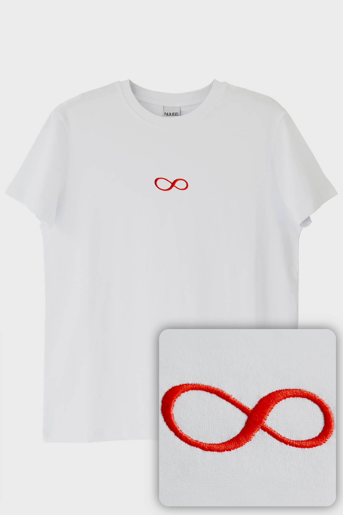 Sonsuzluk Desenli Nakış Tişört - Sevgililer Günü Hediyesi