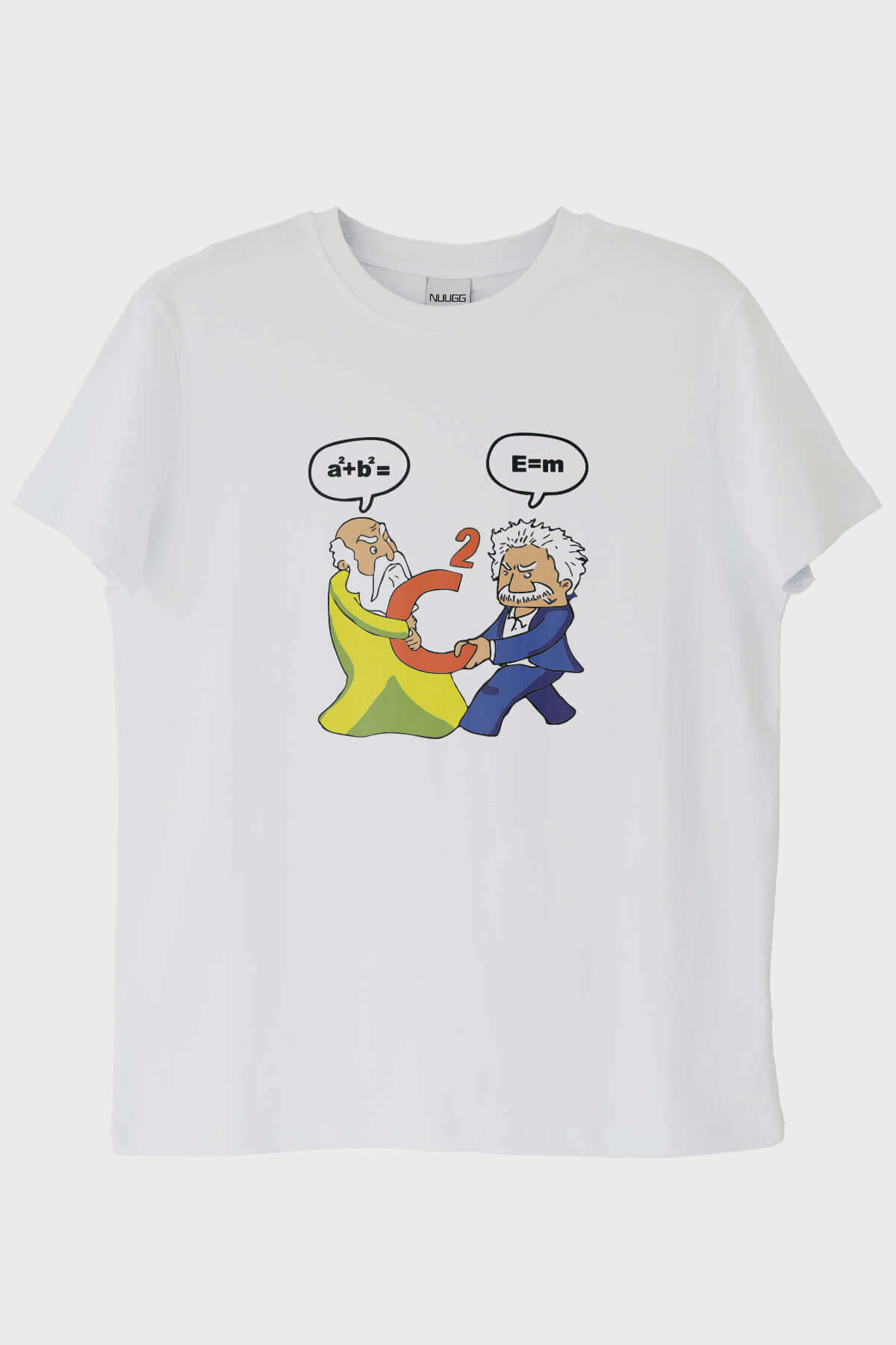 Einstein Pisagor Beyaz Tişört