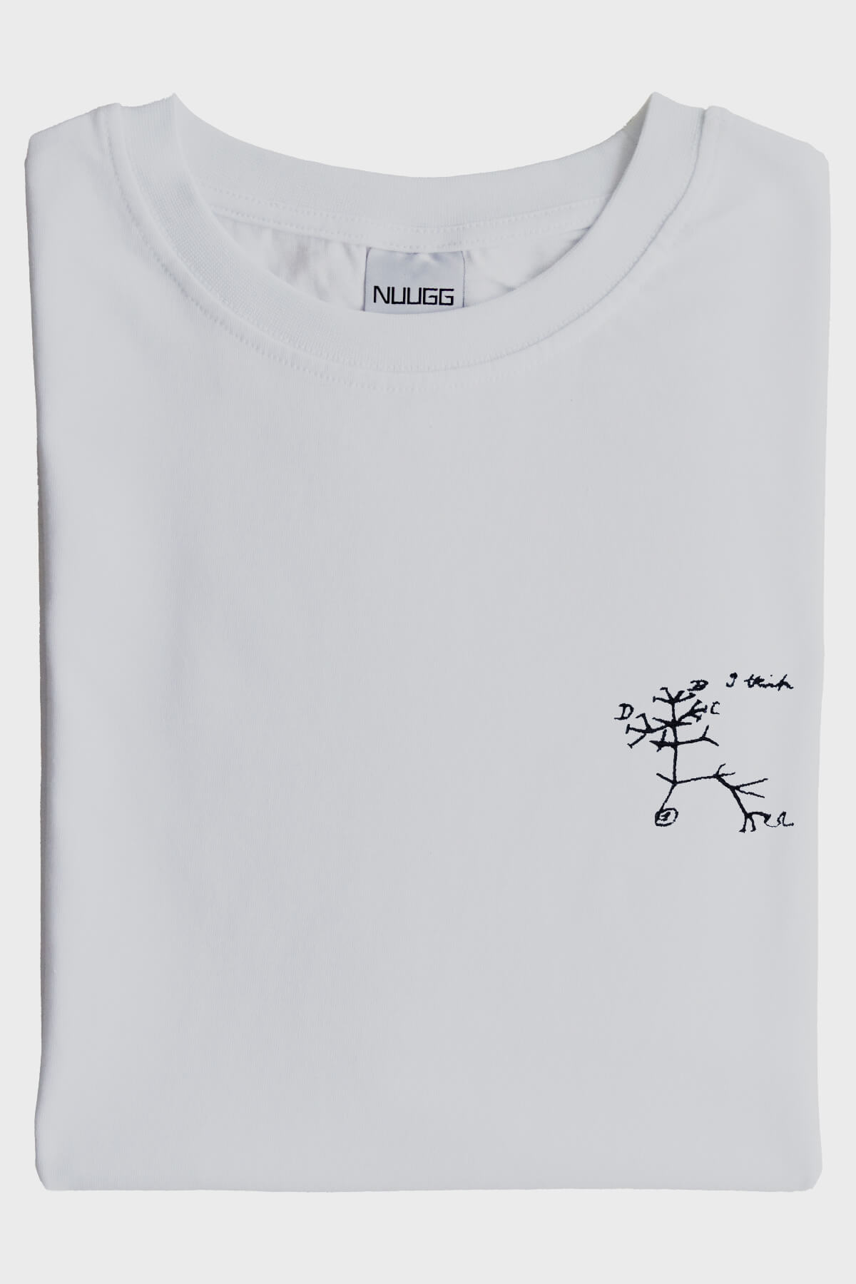Darwin'in "I Think" Notu Desenli Nakış Tişört