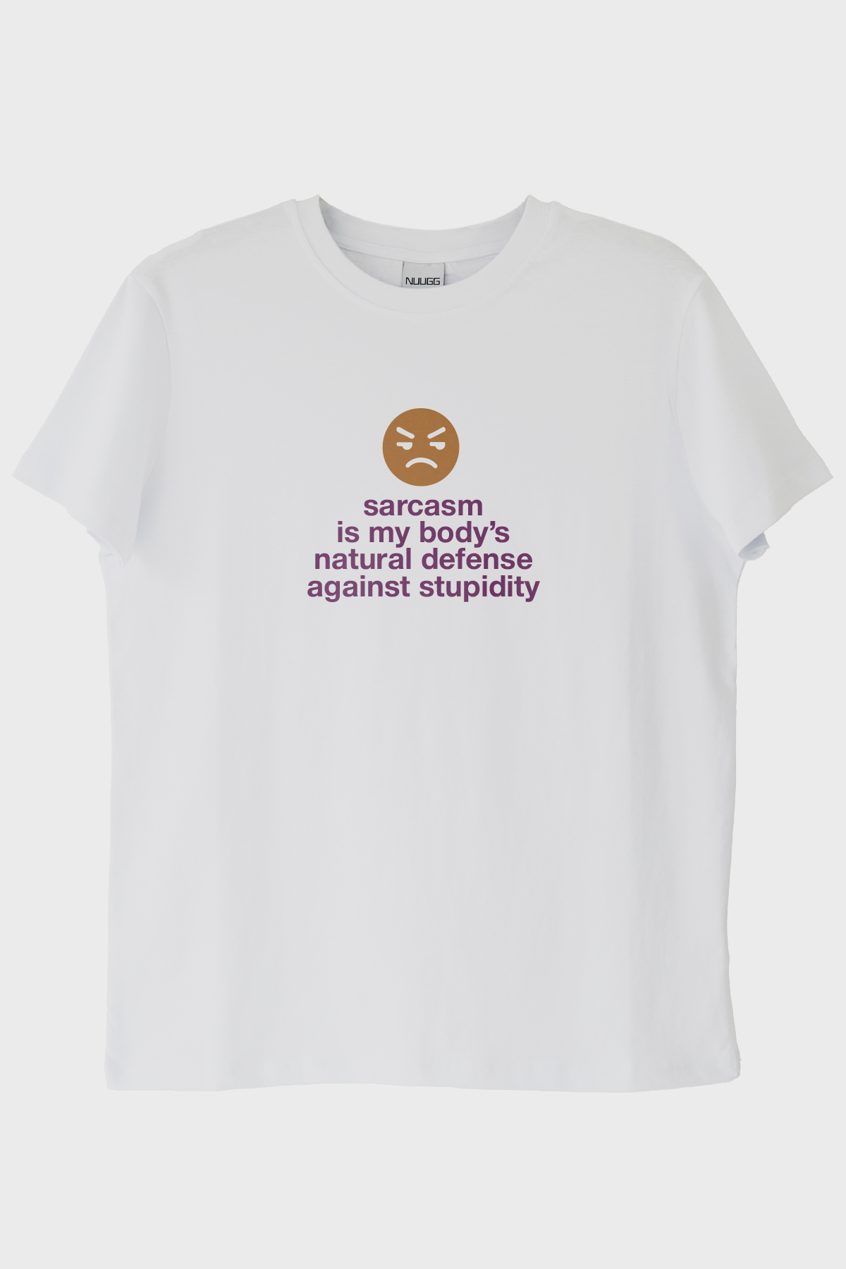 Sarcasm is My Body’s Natural Defense Baskılı Beyaz Tişört