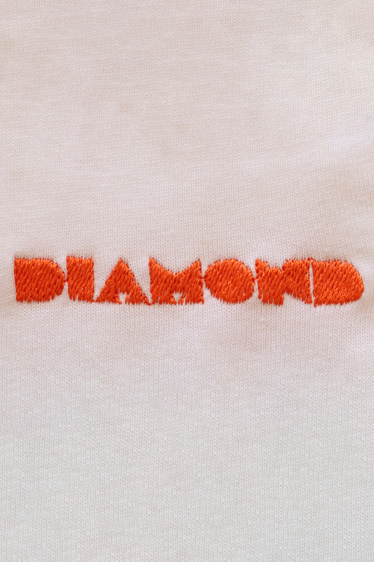 Diamond Yazılı Beyaz Nakışlı Tişört