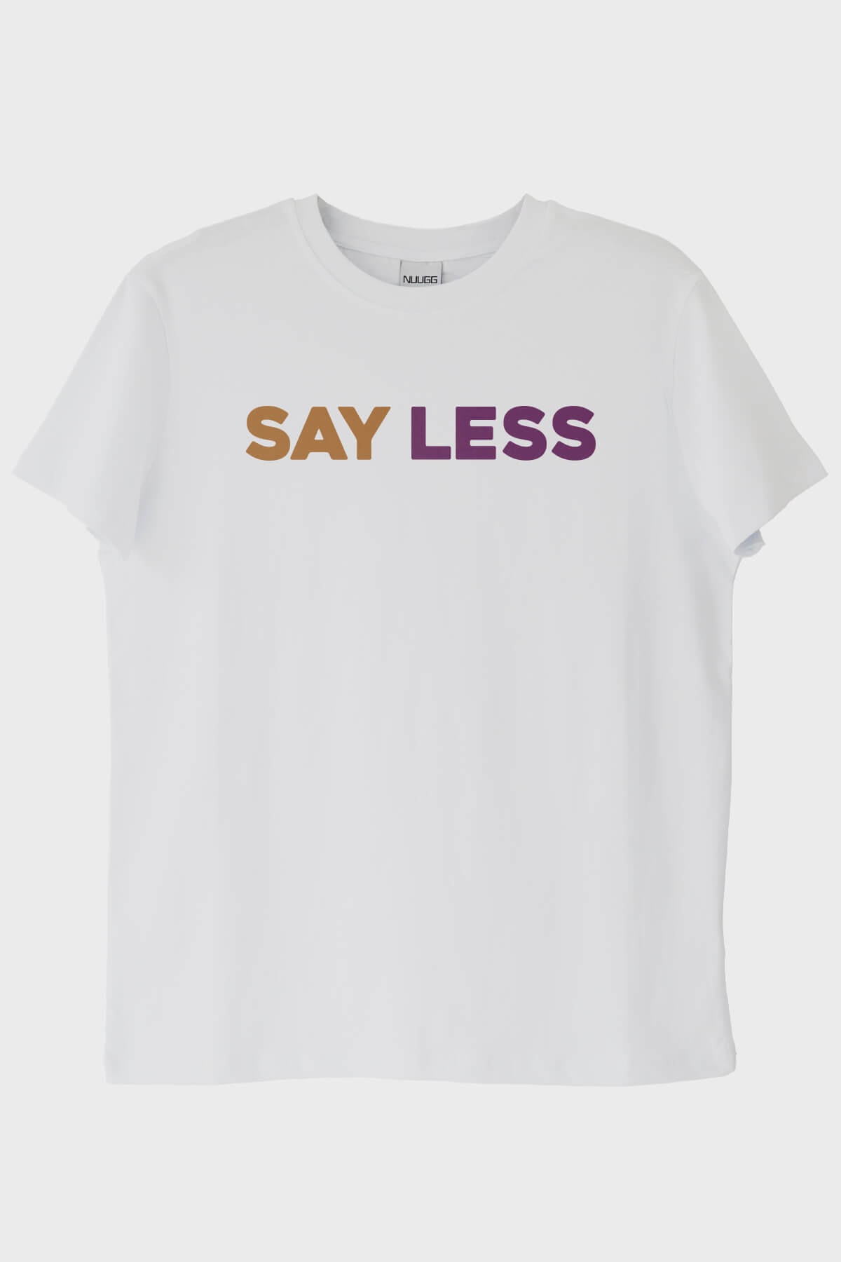 Say Less Modern Baskılı Beyaz Tişört