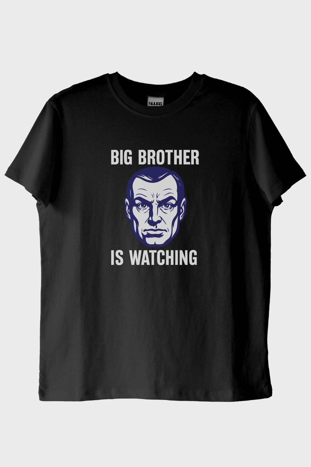 Big Brother is Watching Baskılı Distopik Siyah T-Shirt