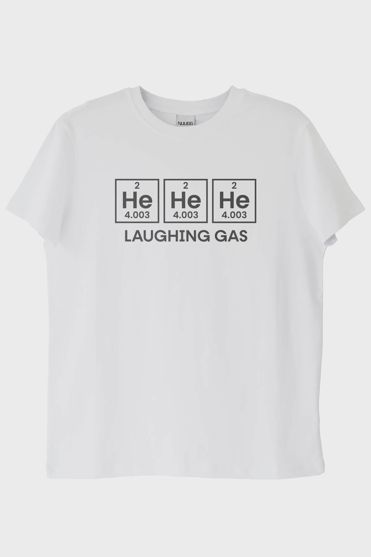 Laughing Gas He Periyodik Tablolu Beyaz Tişört