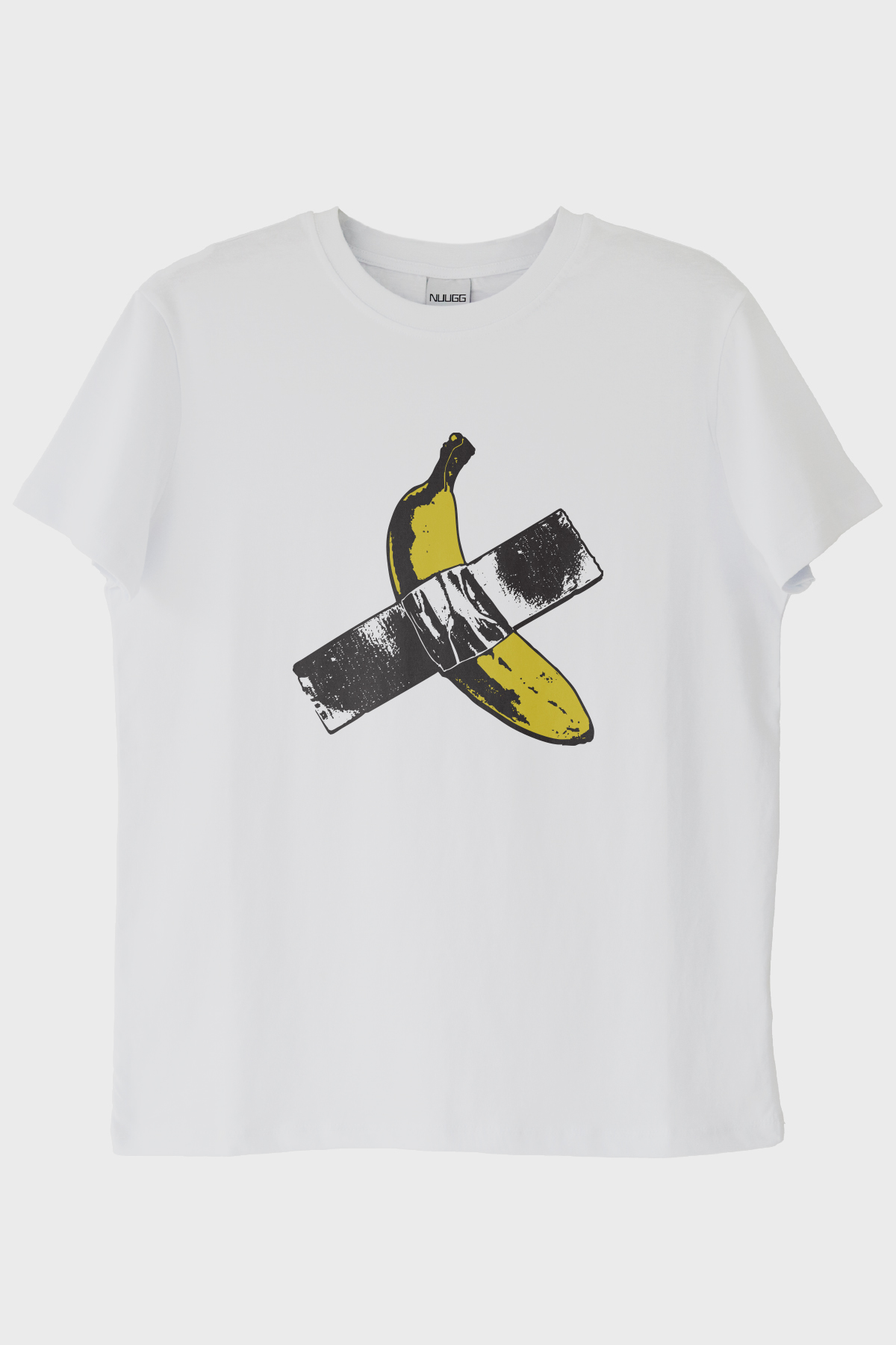 Taped Banana Baskılı Eğlenceli Muz Tasarımlı Beyaz Tişört