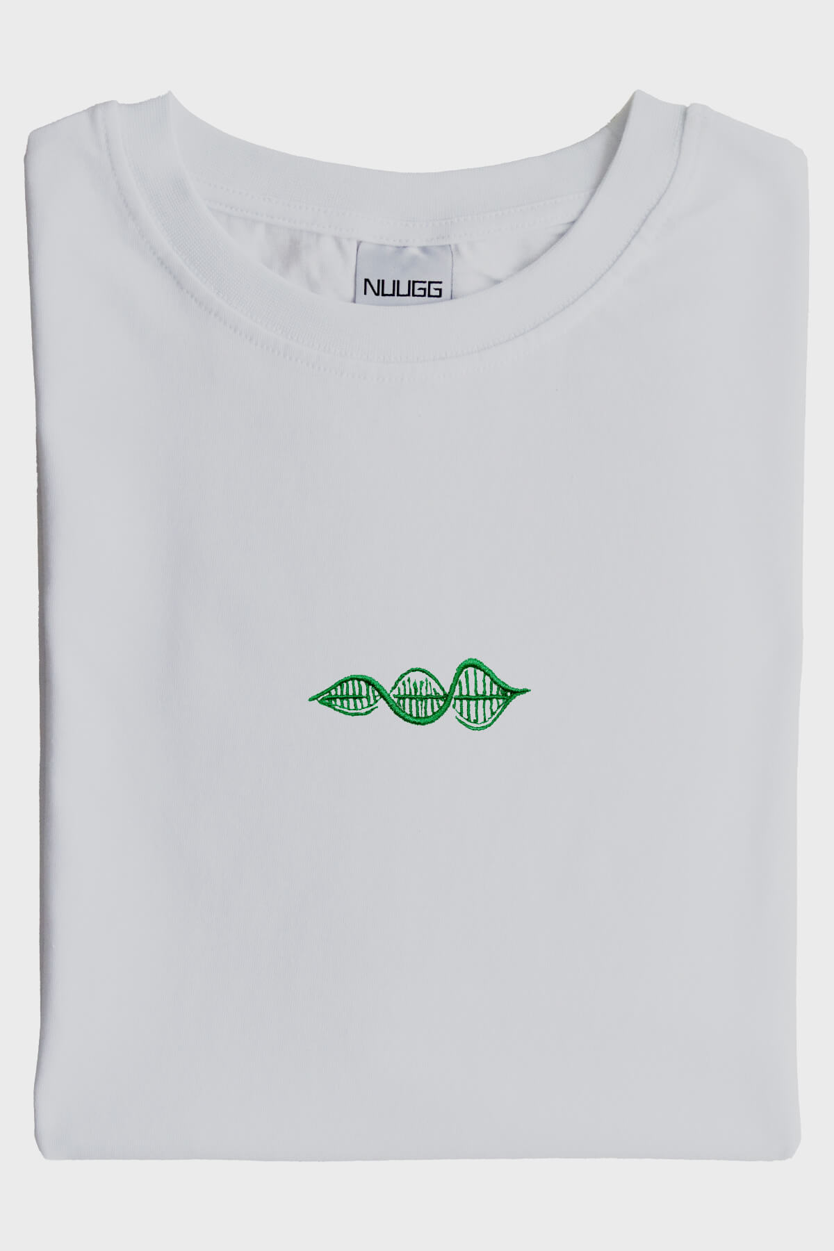 Yeşil DNA Nakışlı Tişört - Bilim ve Genetiğin Sembolü