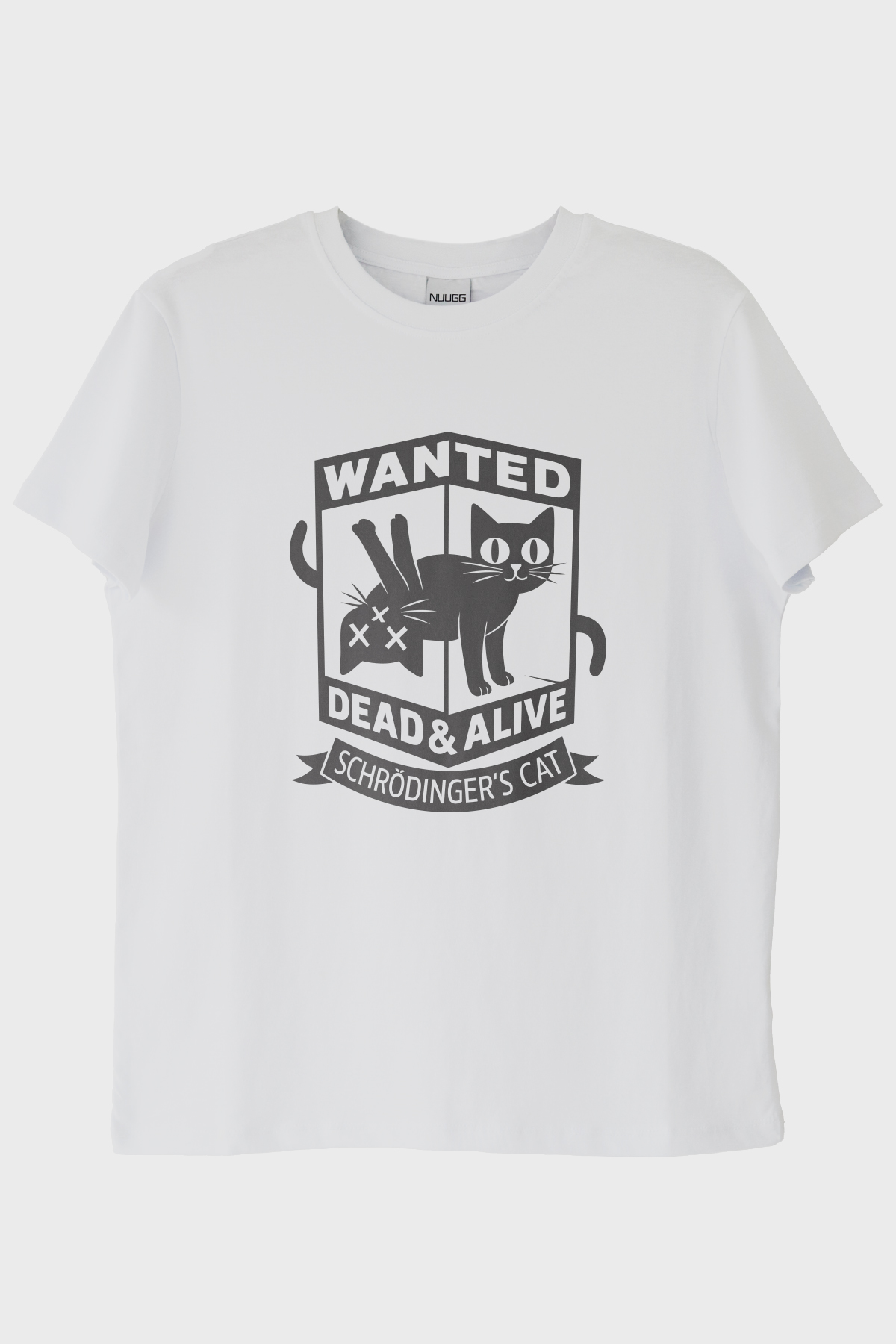 Wanted: Dead & Alive Schrödinger's Cat Tasarım Beyaz Tişört