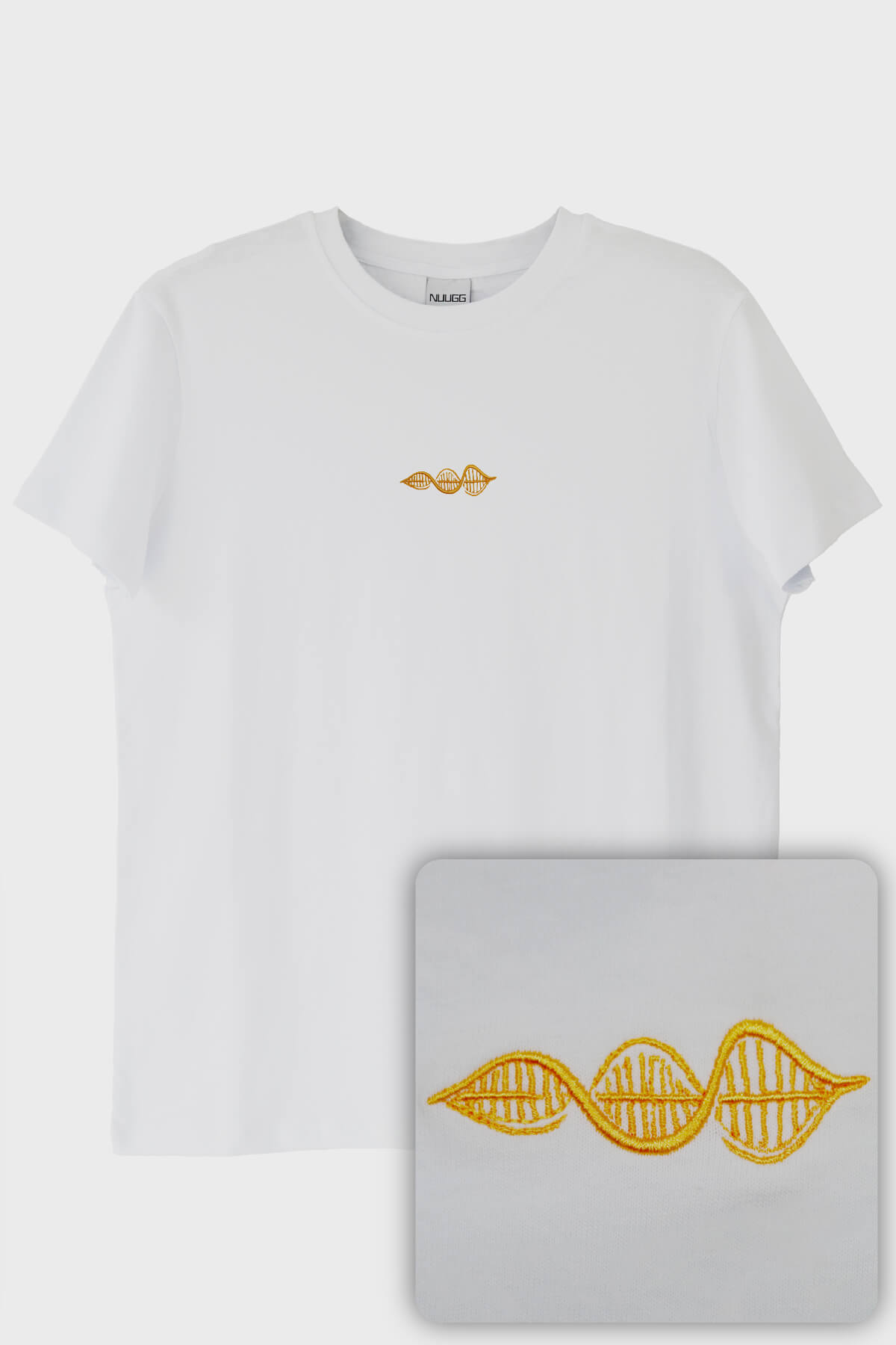 Sarı DNA Nakışlı Tişört