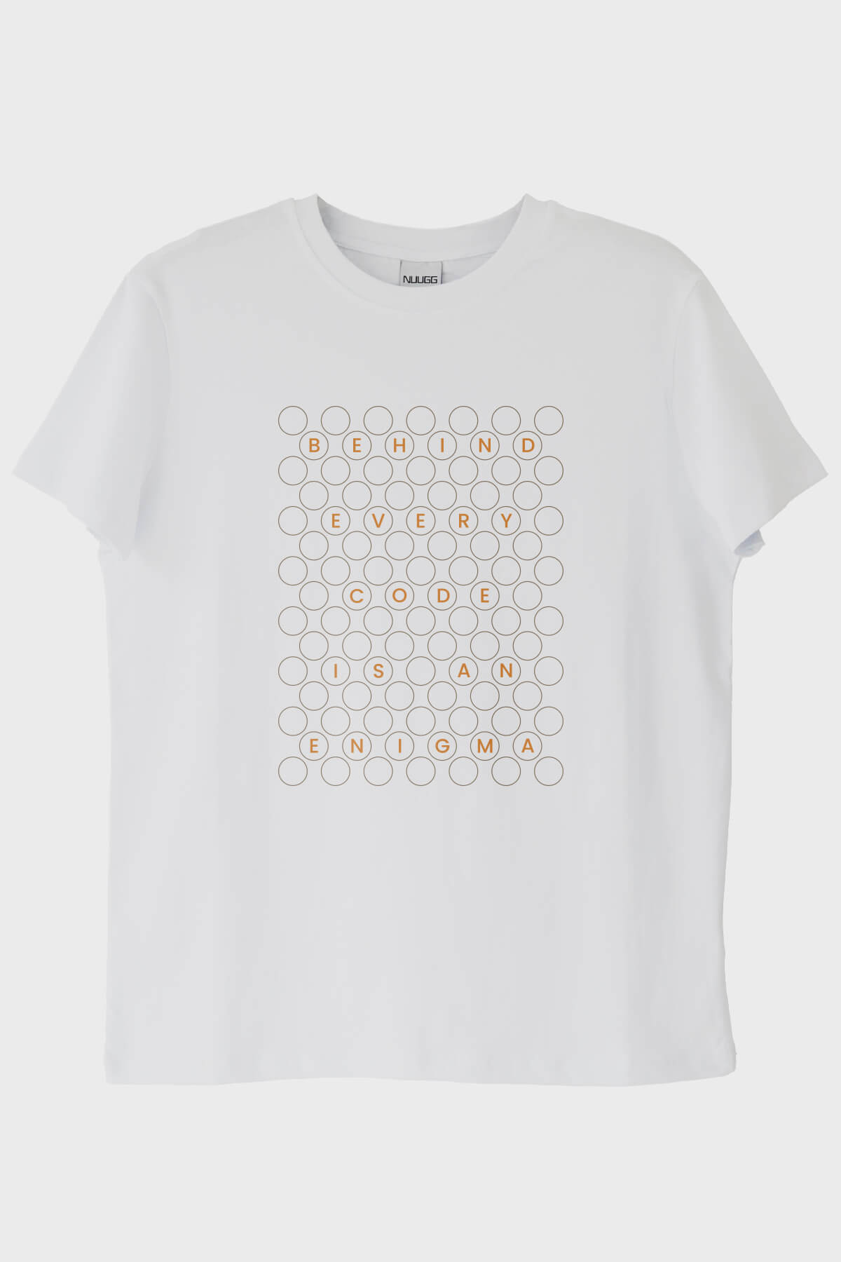 Behind Every Code is an Enigma Baskılı Beyaz Tişört