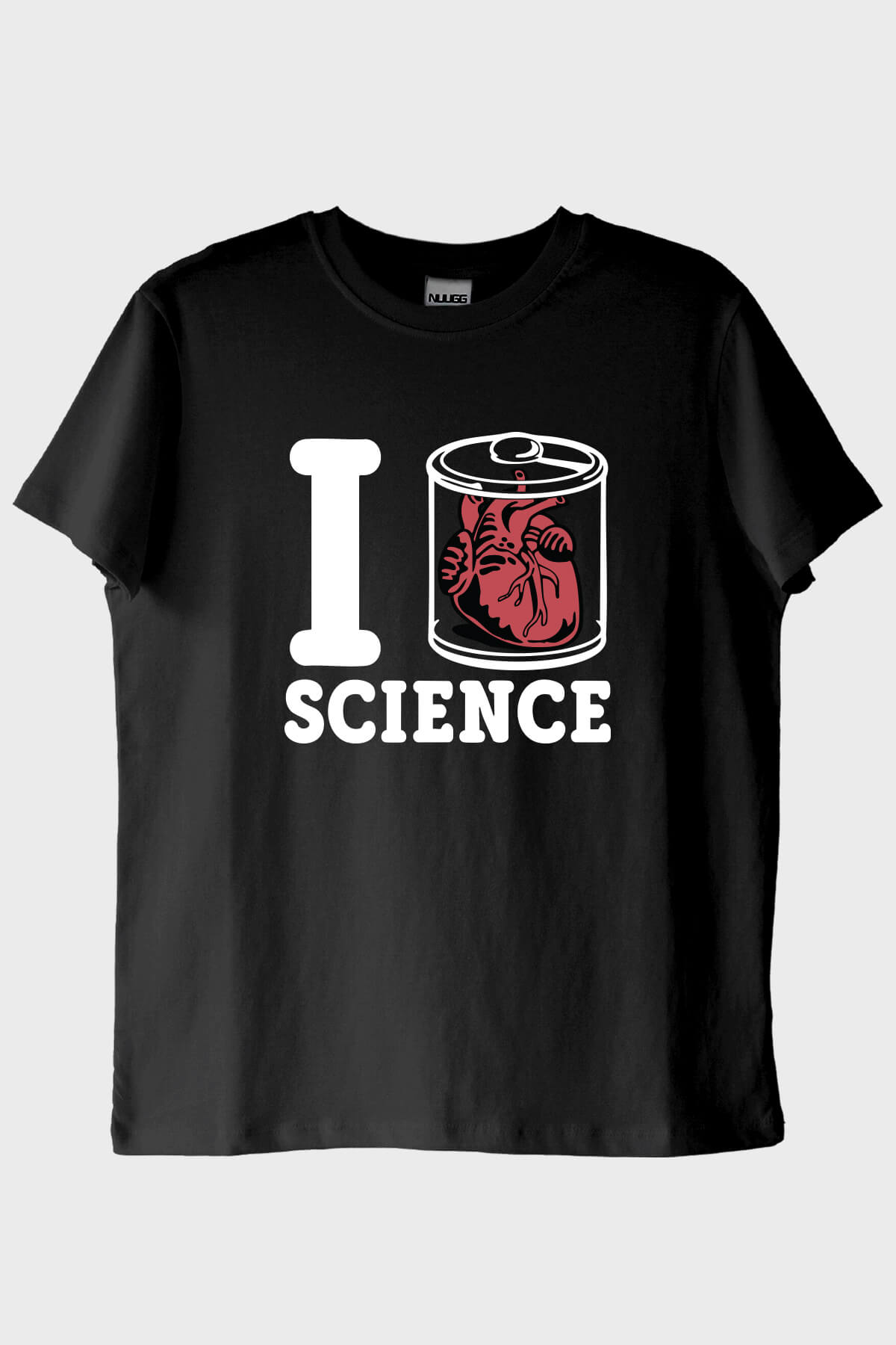 I Love SCIENCE Anatomik Kalpli Baskılı Tişört