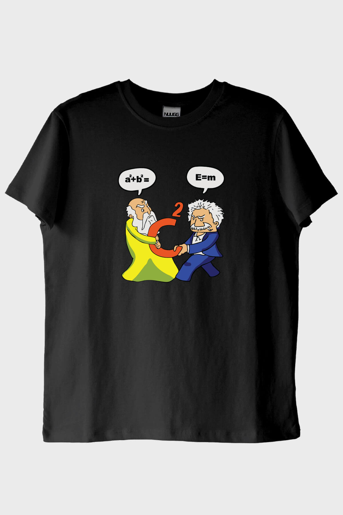 Einstein Pisagor Siyah Tişört