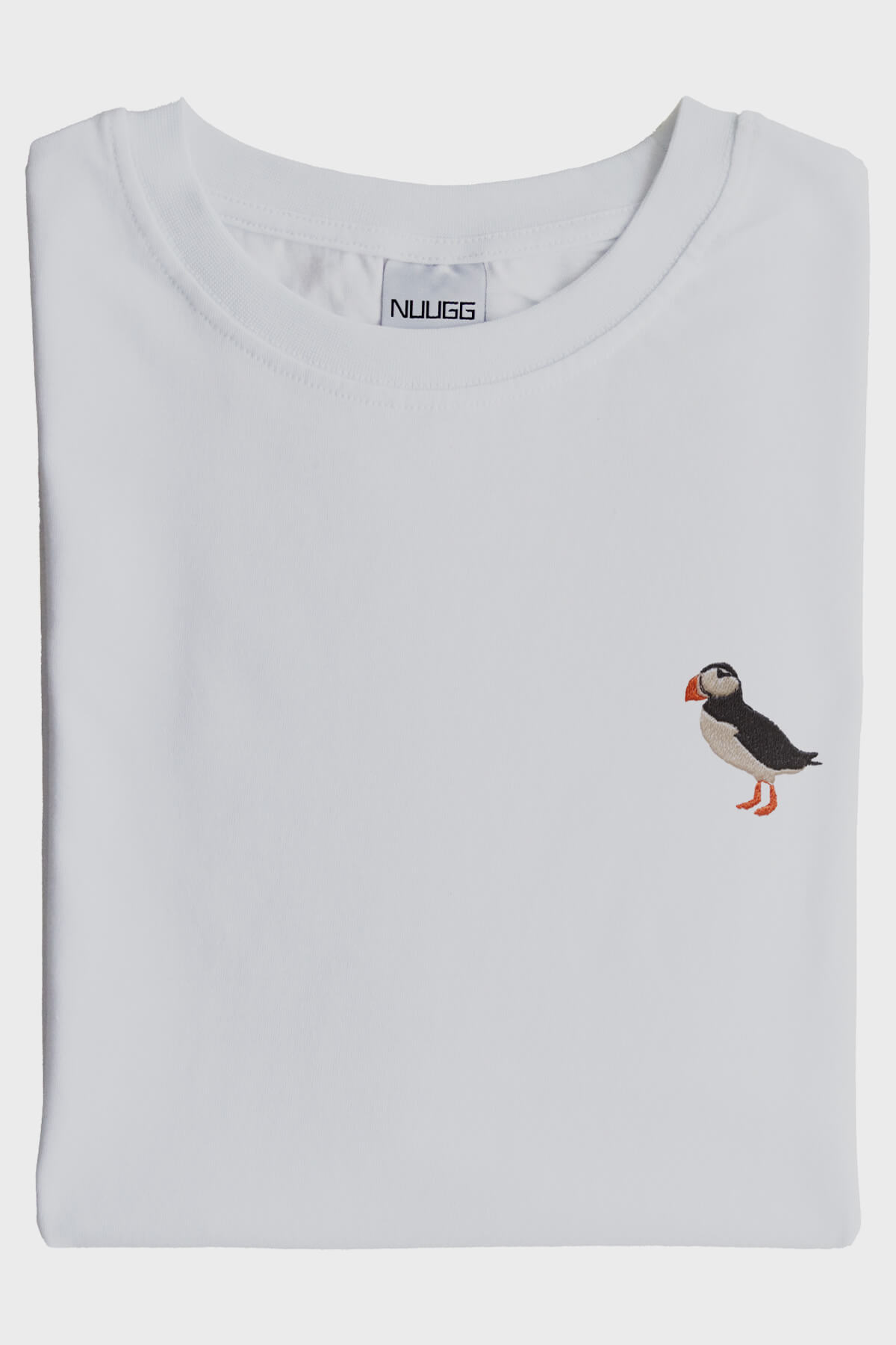 İzlanda Puffin Kuşu Deniz Papağanı Nakışlı Beyaz Tişört