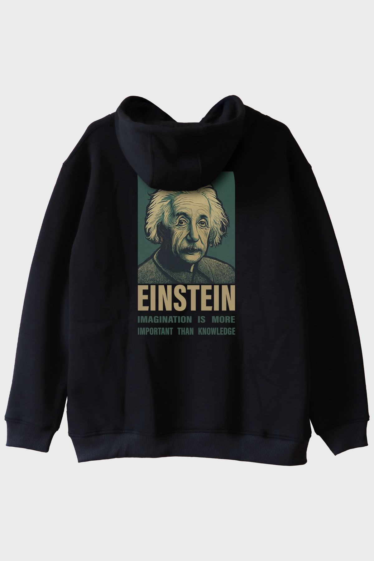 Einstein İmza Siyah Hoodie