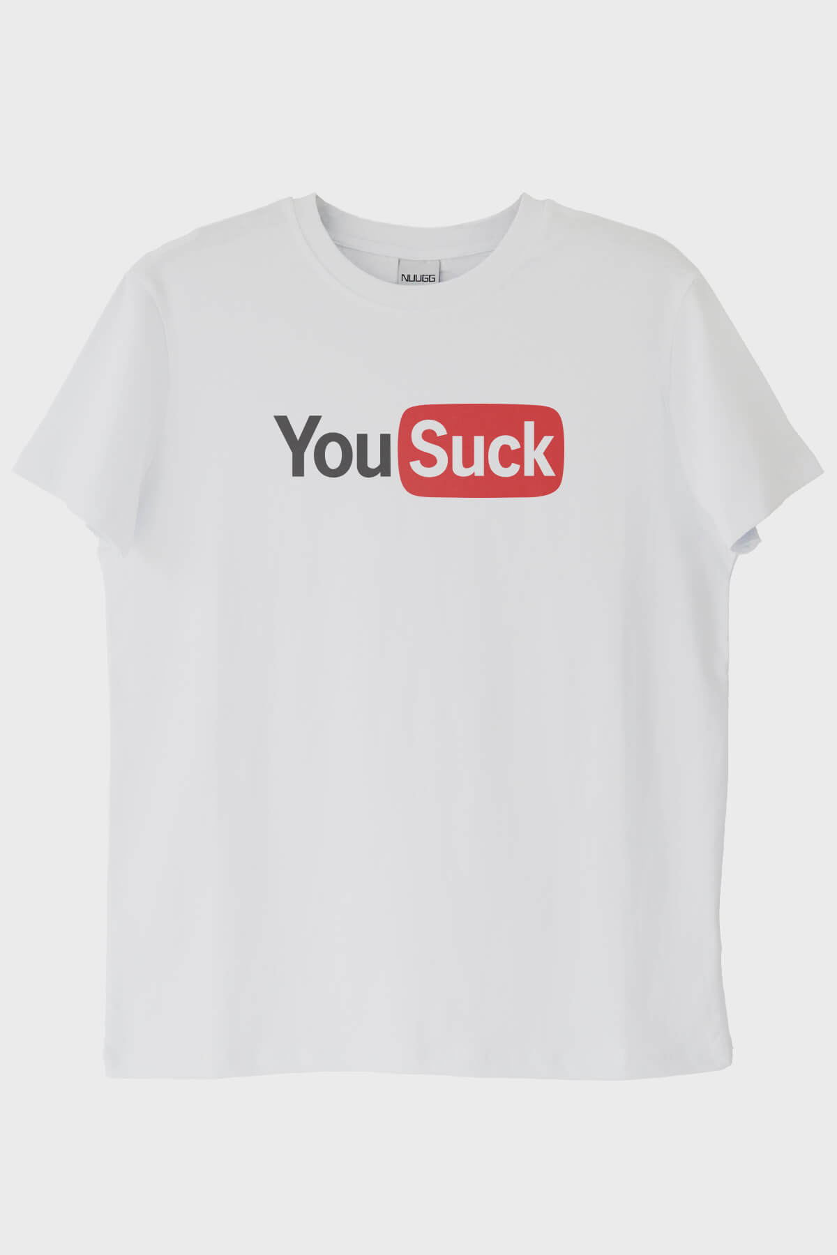 You Suck Baskılı Eğlenceli Tasarımlı Beyaz Tişört