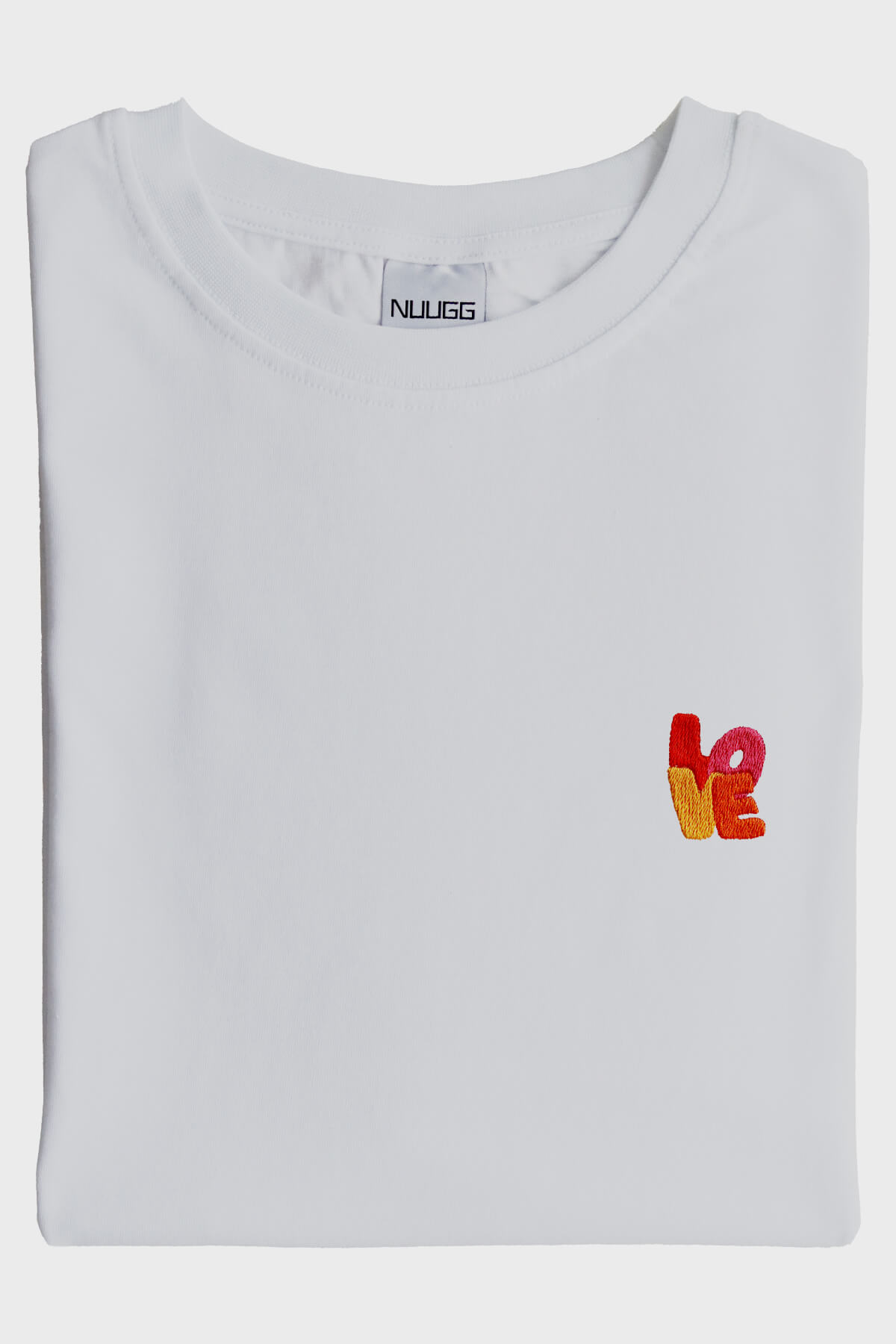 LO-VE Desenli Nakış Tişört - Sevgililer Günü Tasarımı