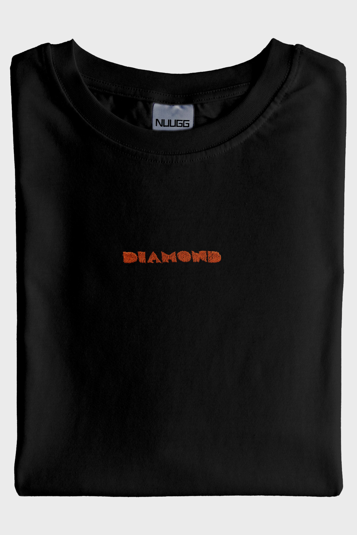 Diamond Yazılı Siyah Nakışlı Tişört