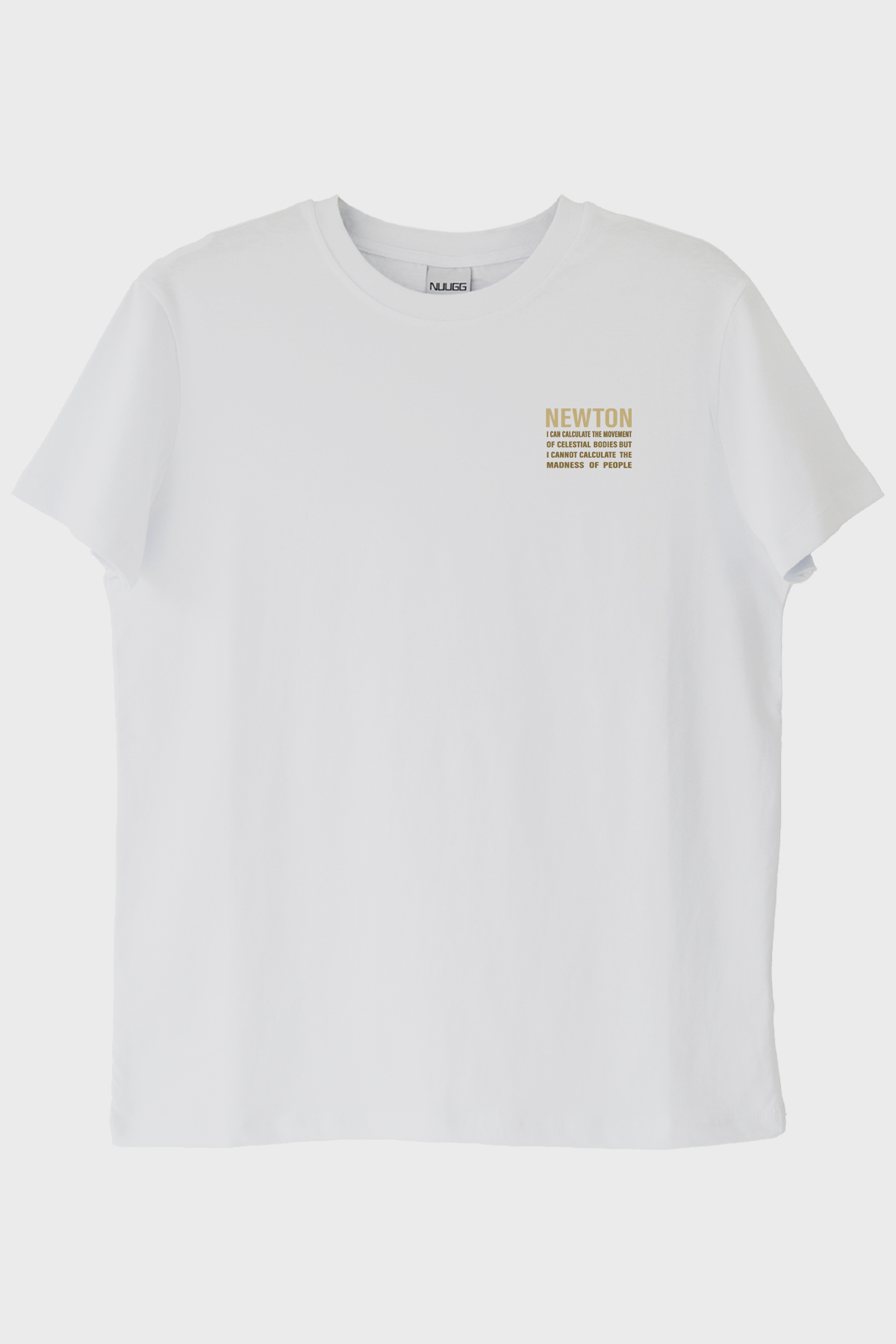 Newton Alıntılı Beyaz Tişört