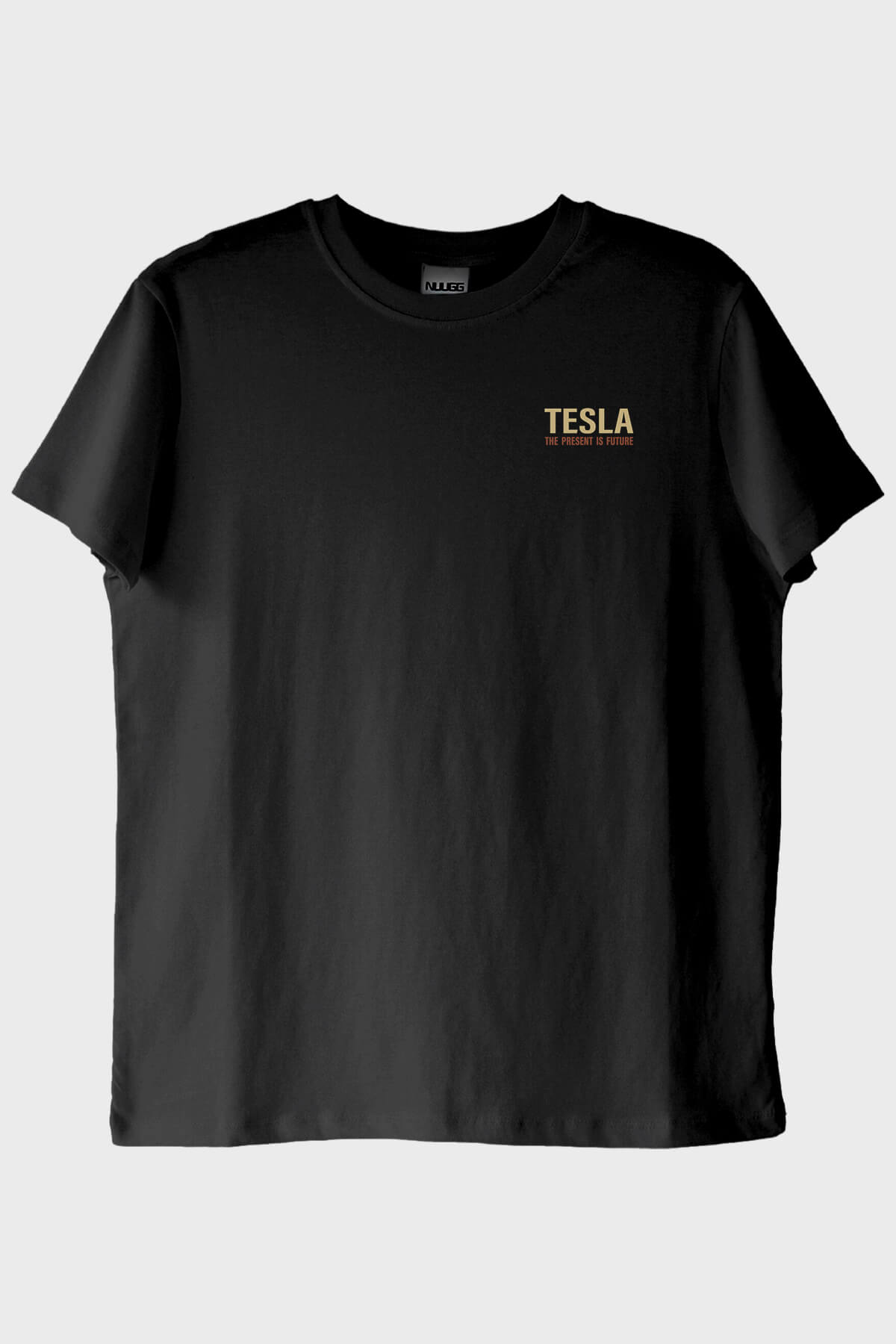 Tesla Slogan Siyah Tişört