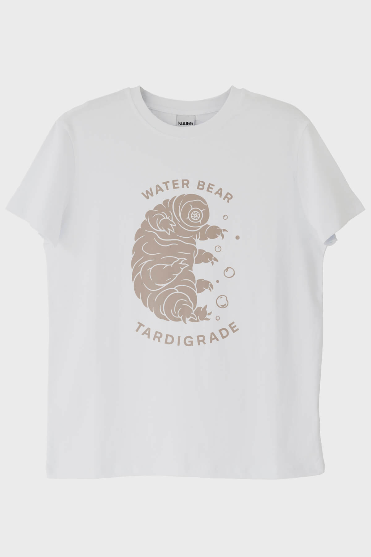 Water Bear Tardigrade Baskılı Beyaz Tişört