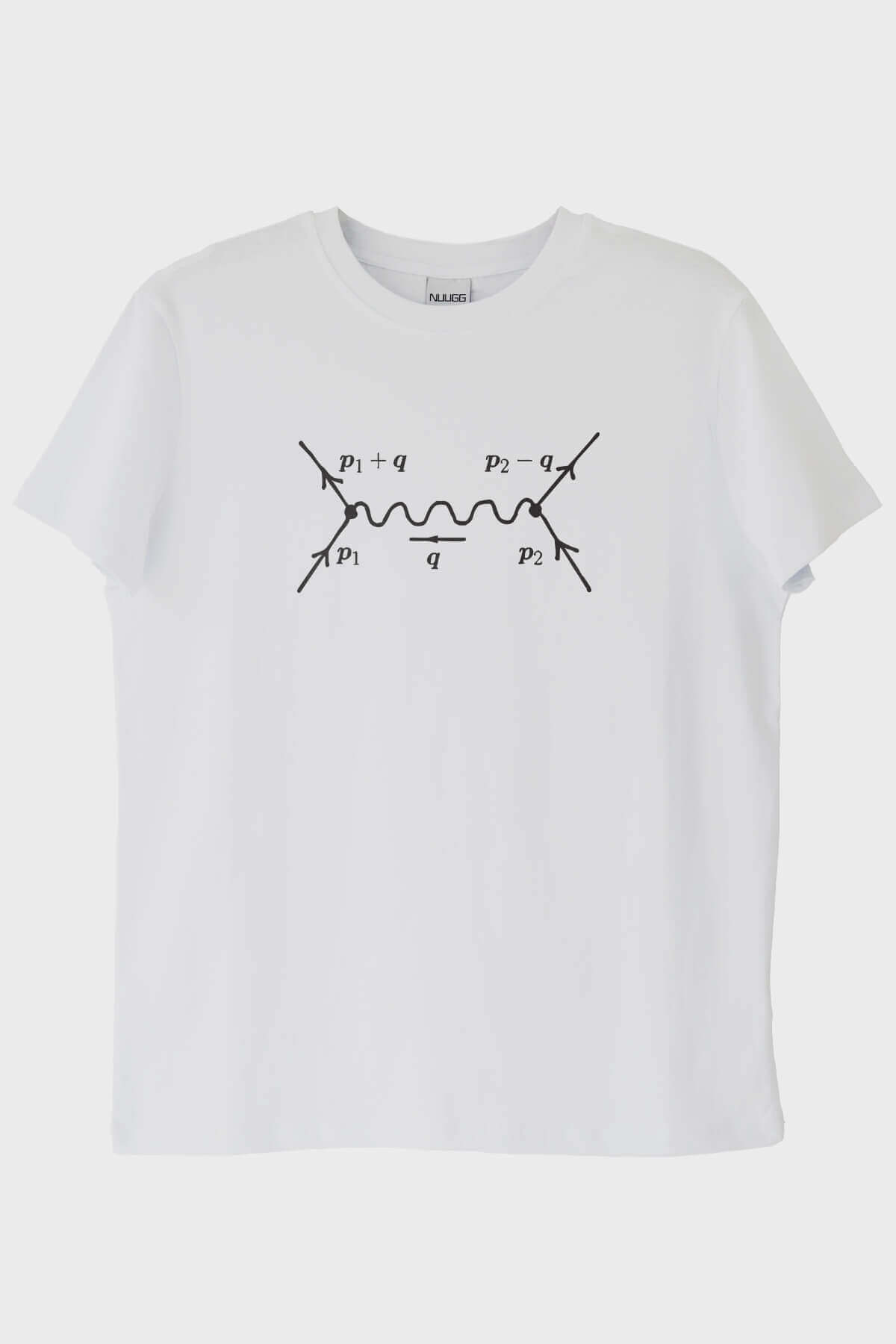 Feynman Diyagramı Baskılı Bilim Temalı Beyaz Tişört