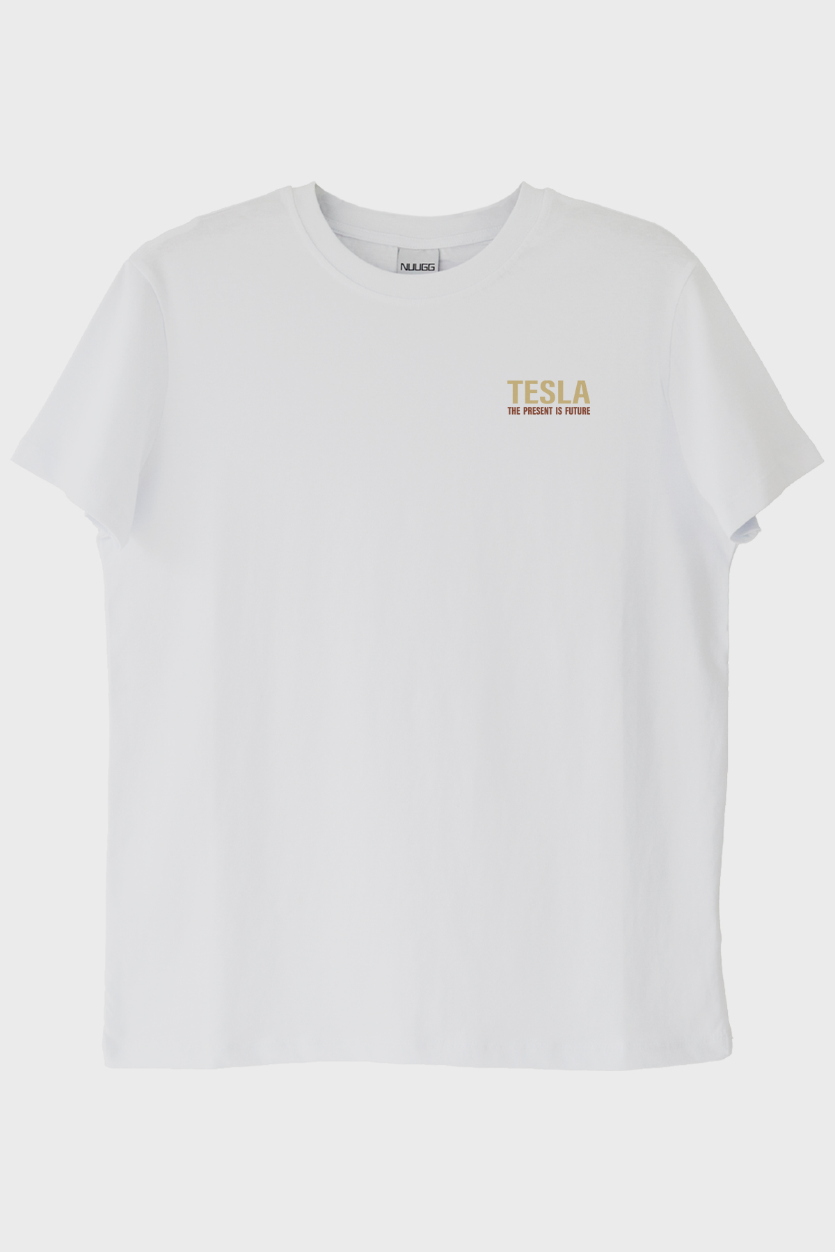 Tesla Slogan Beyaz Tişört