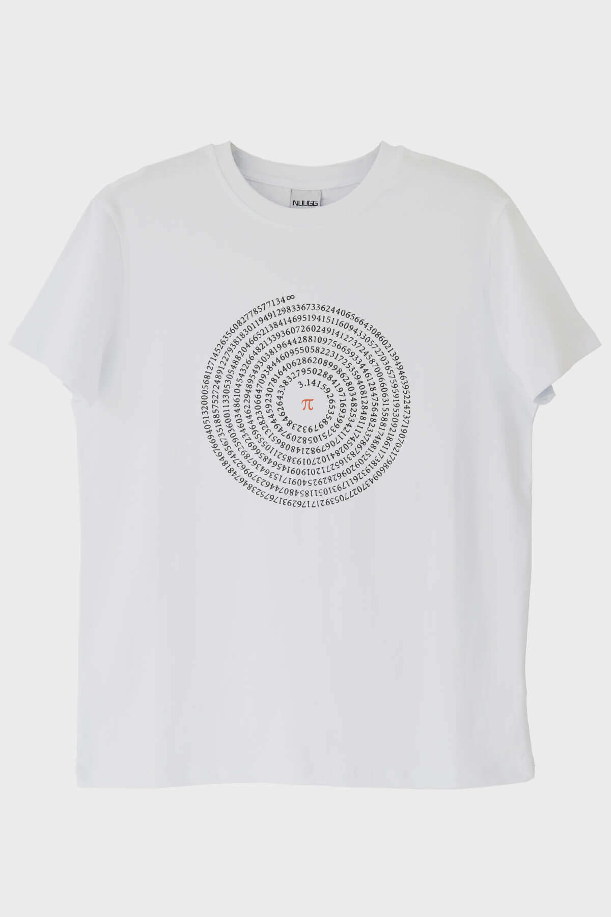 π pi Baskılı Matematik Temalı Beyaz Tişört