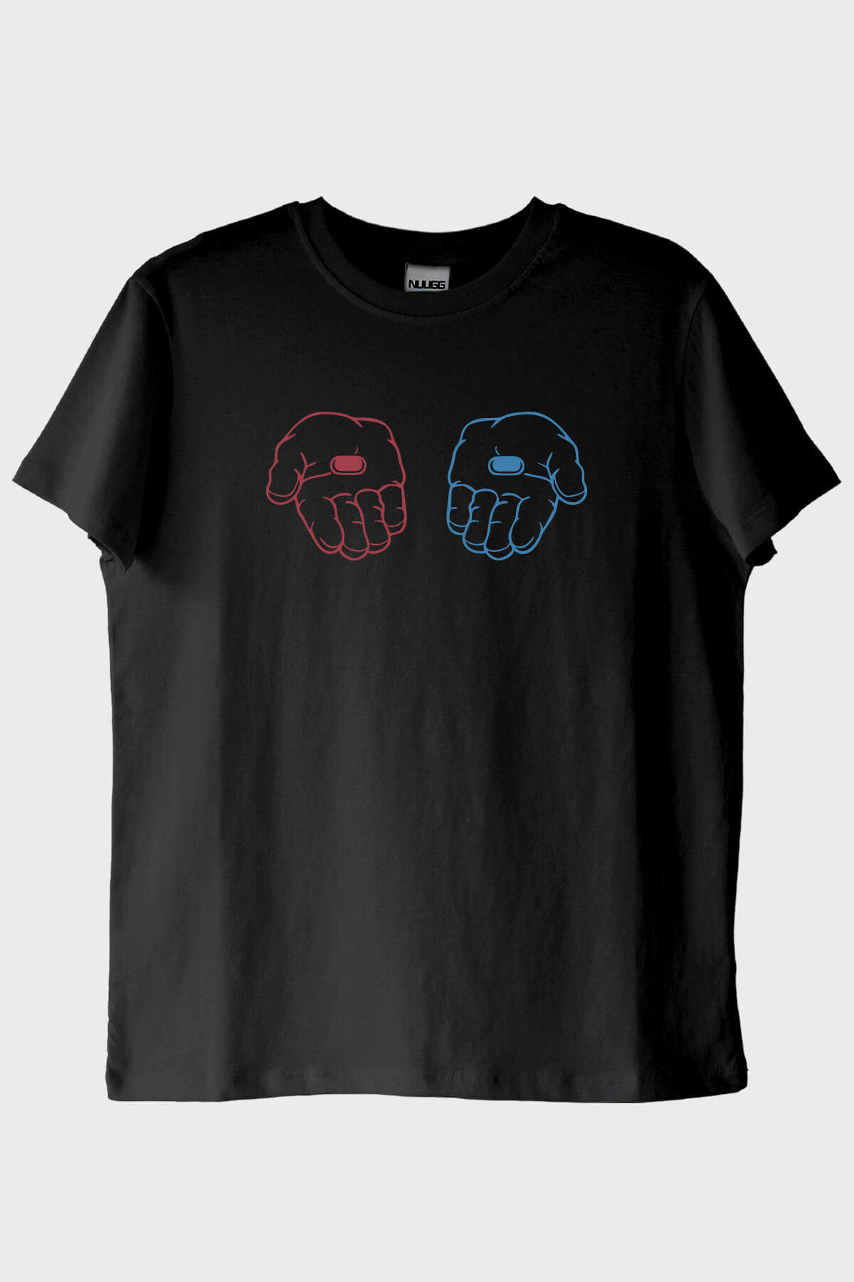 Red or Blue Pill Sci-Fi Baskılı Siyah Tişört