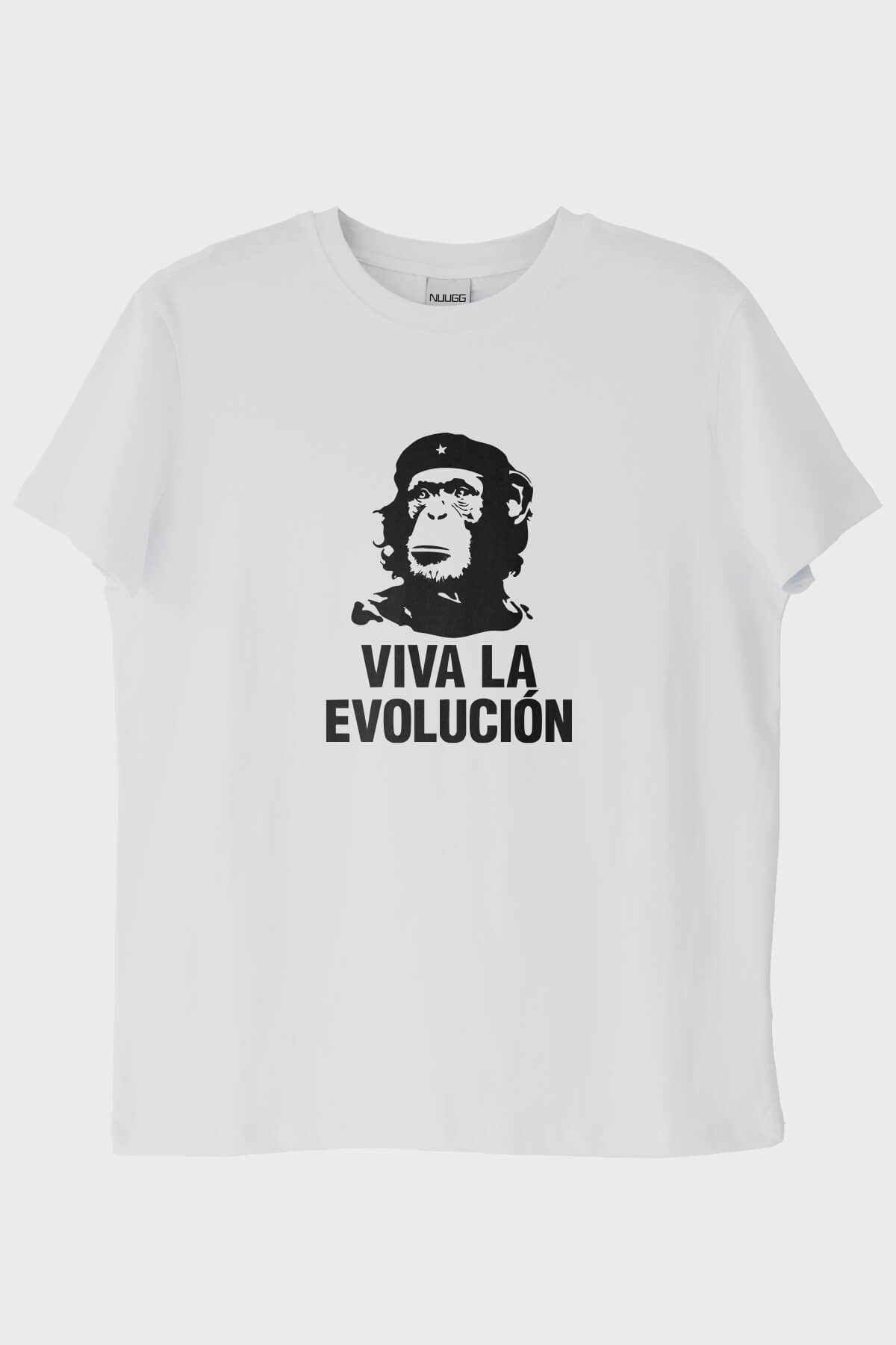 Viva La Evolución Tasarım Baskılı Beyaz Tişört