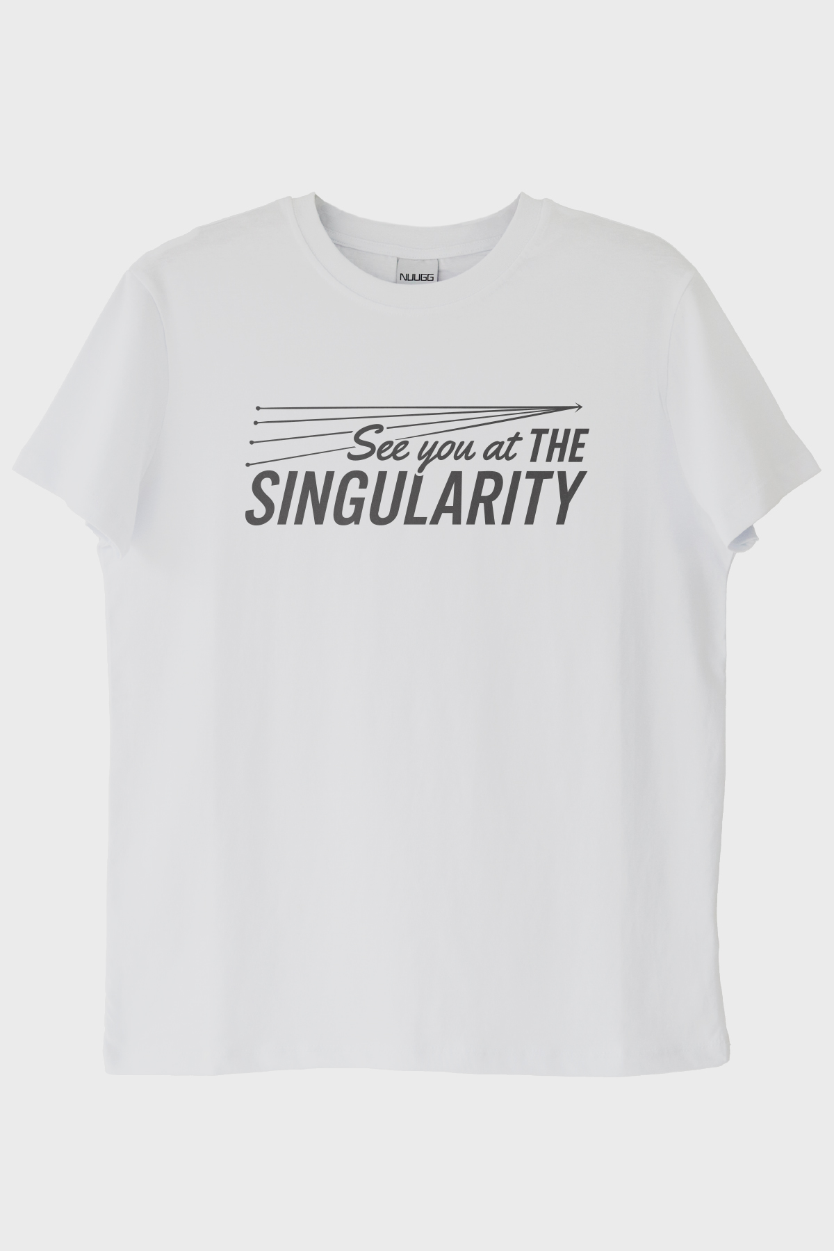 See You at The Singularity Baskılı Minimalist Beyaz Tişört
