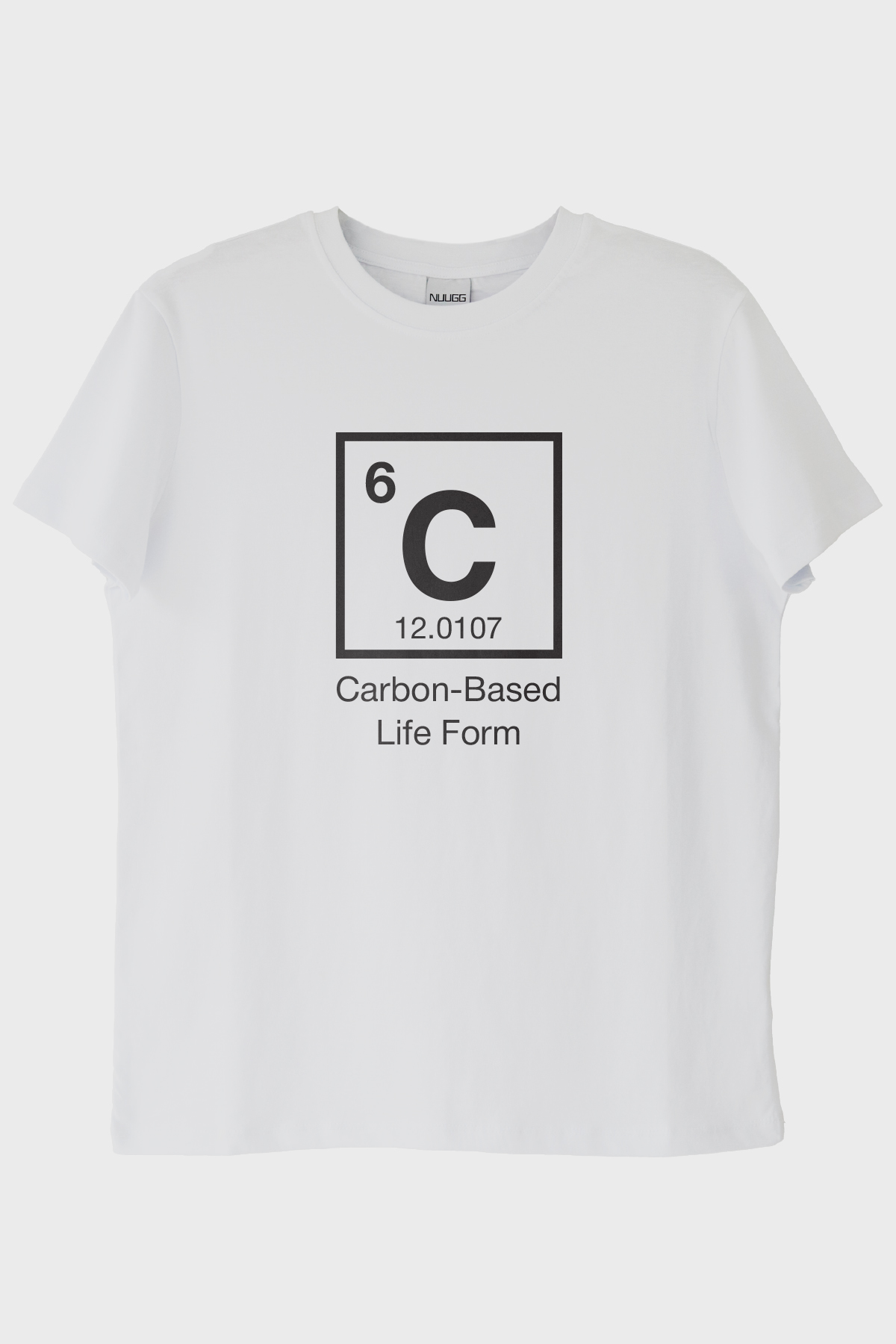 Carbon-Based Life Form Baskılı Beyaz Tişört