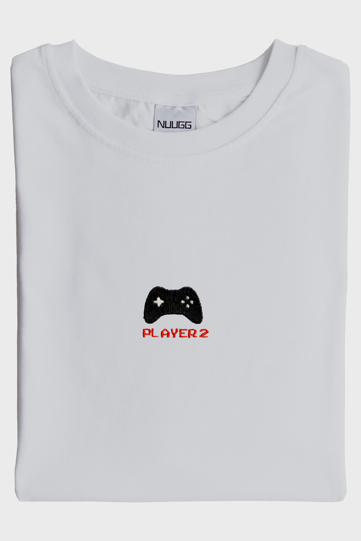 Player 2 Joystick Desenli Nakış Tişört - Gamer Çiftler İçin