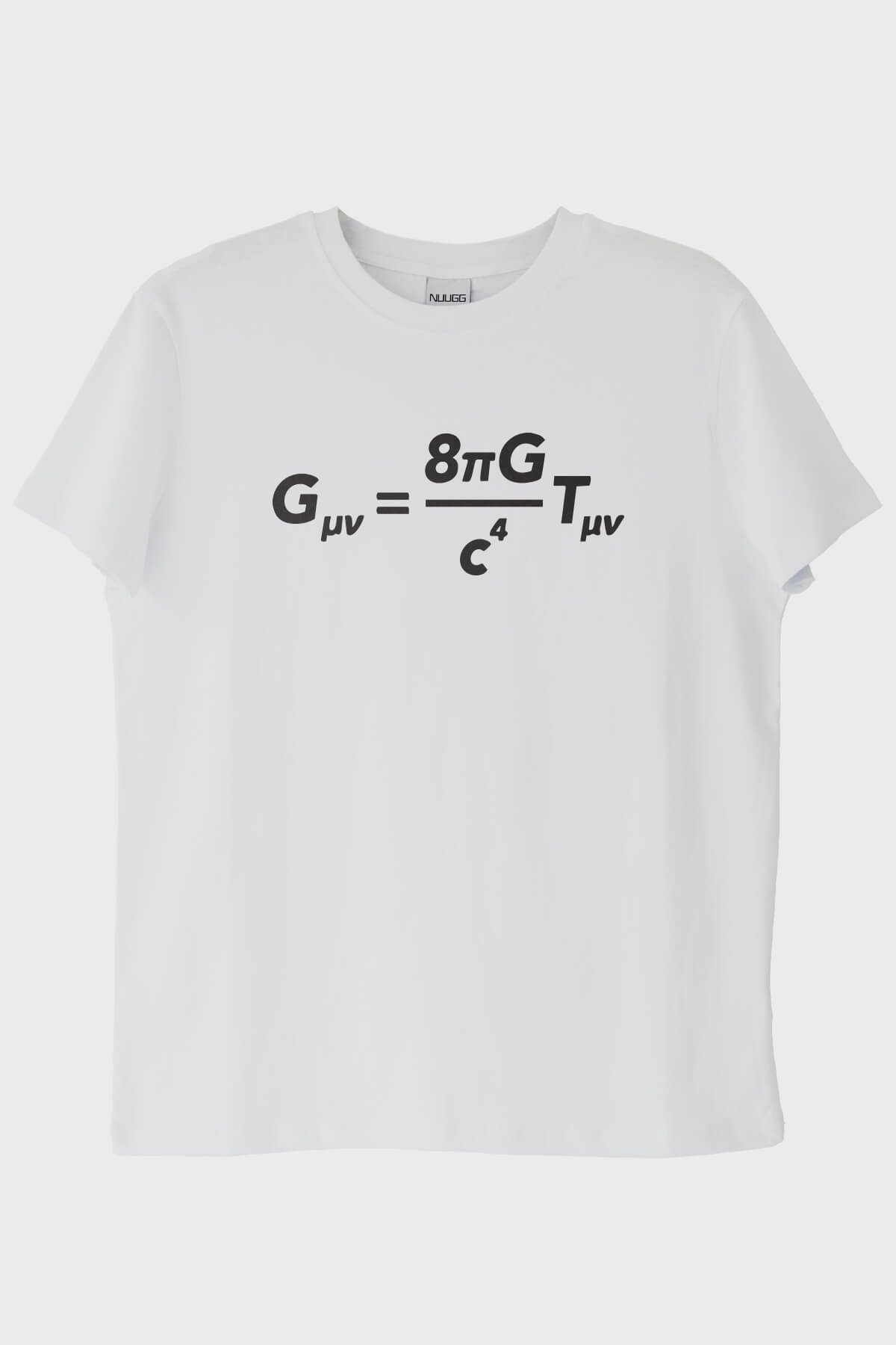 Gövdesinde Einstein'ın Formülü Olan Tasarım Beyaz Tişört