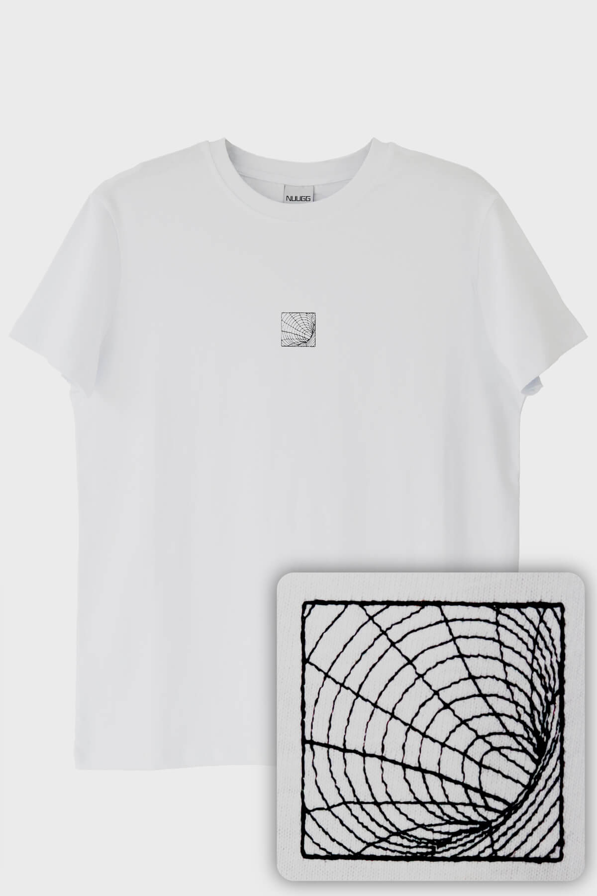 Solucan Deliği Nakışlı T-Shirt