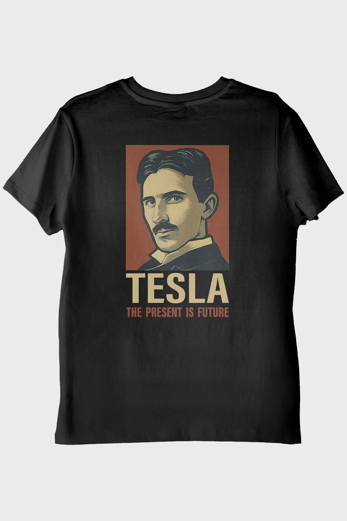 Tesla Slogan Siyah Tişört